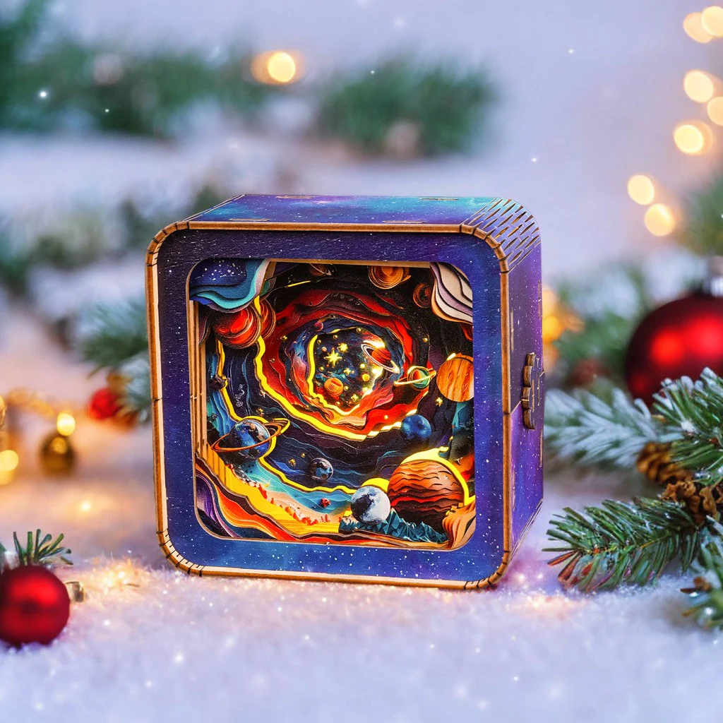 Cosmic Odyssey Kit - 3D Wooden Puzzle Night Light - Image 3