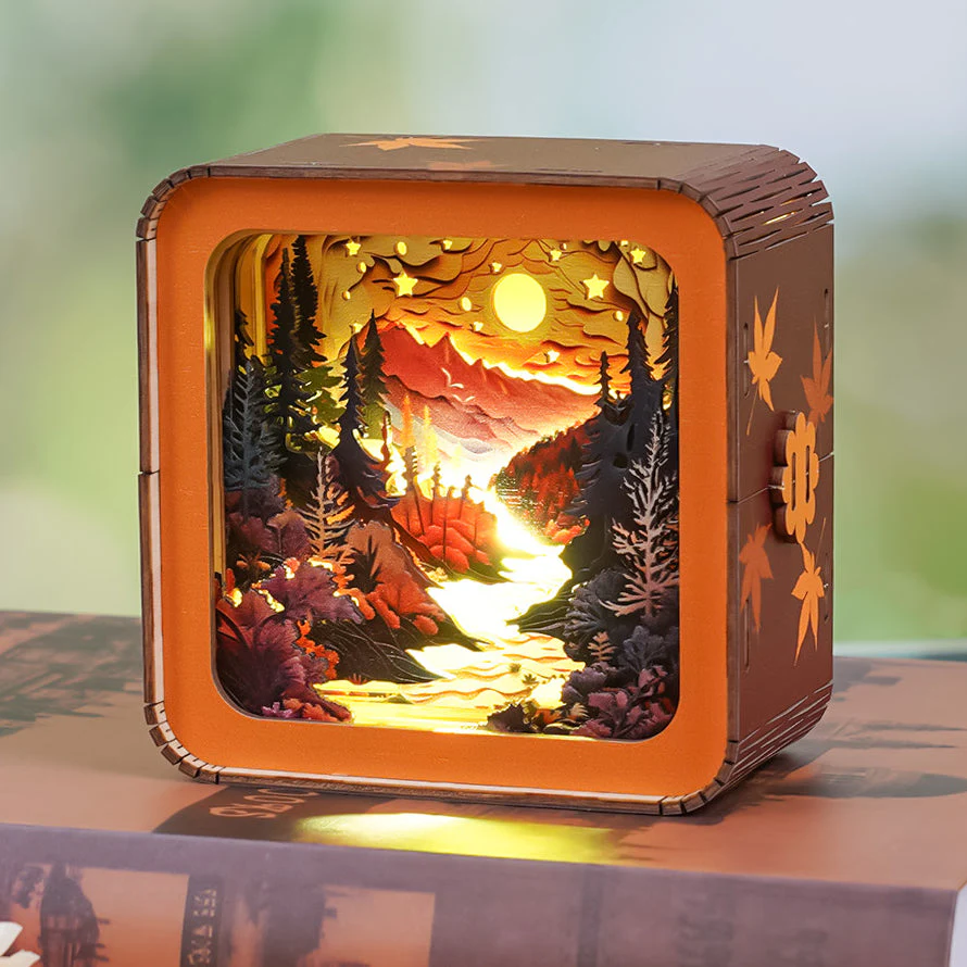 Forest Sunset Kit - 3D Wooden Puzzle Night Light - Image 4