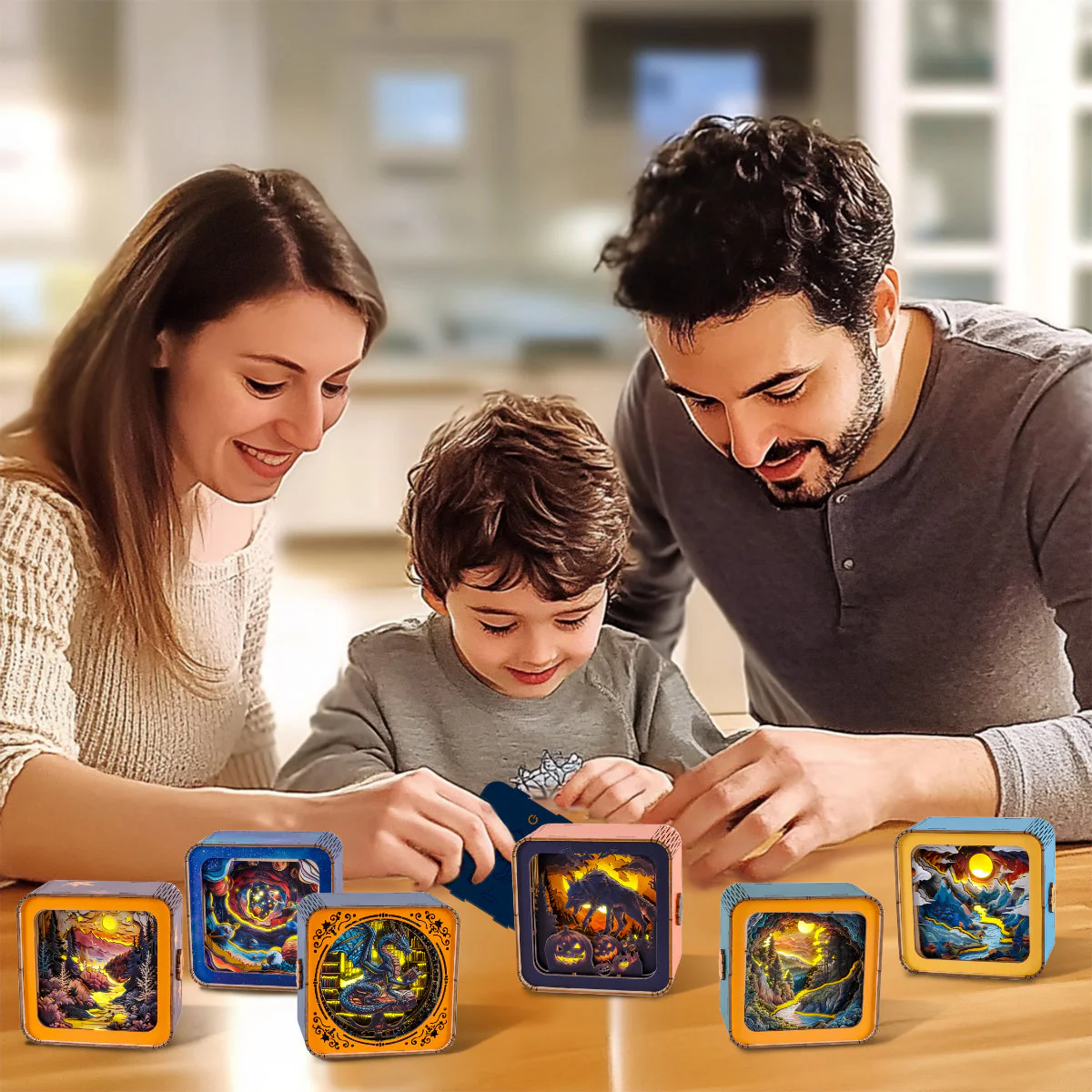 Forest Sunset Kit - 3D Wooden Puzzle Night Light - Image 9