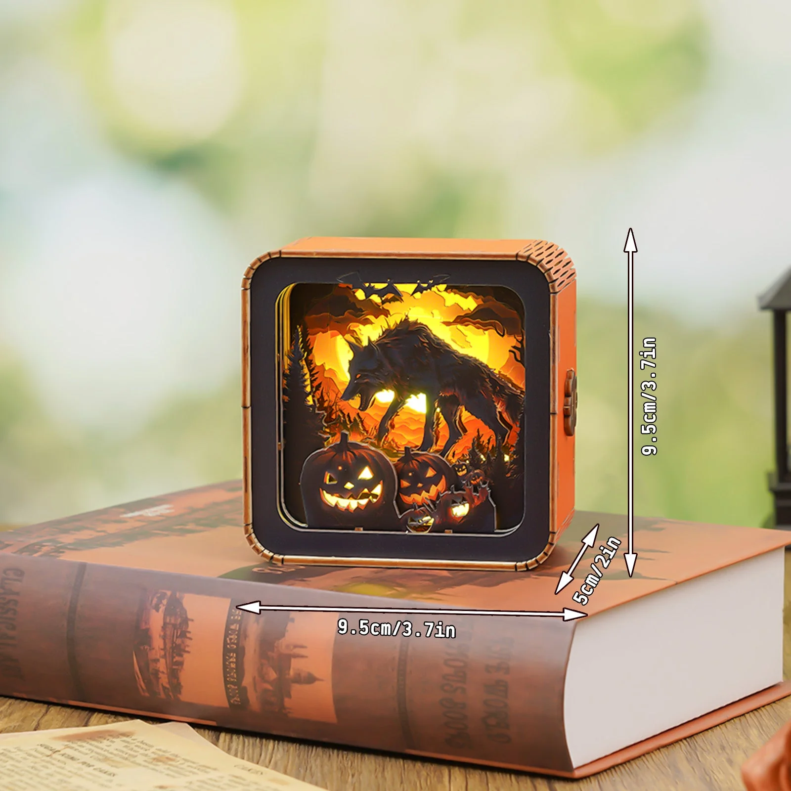 Halloween Wolf Kit - 3D Wooden Puzzle Night Light - Image 4