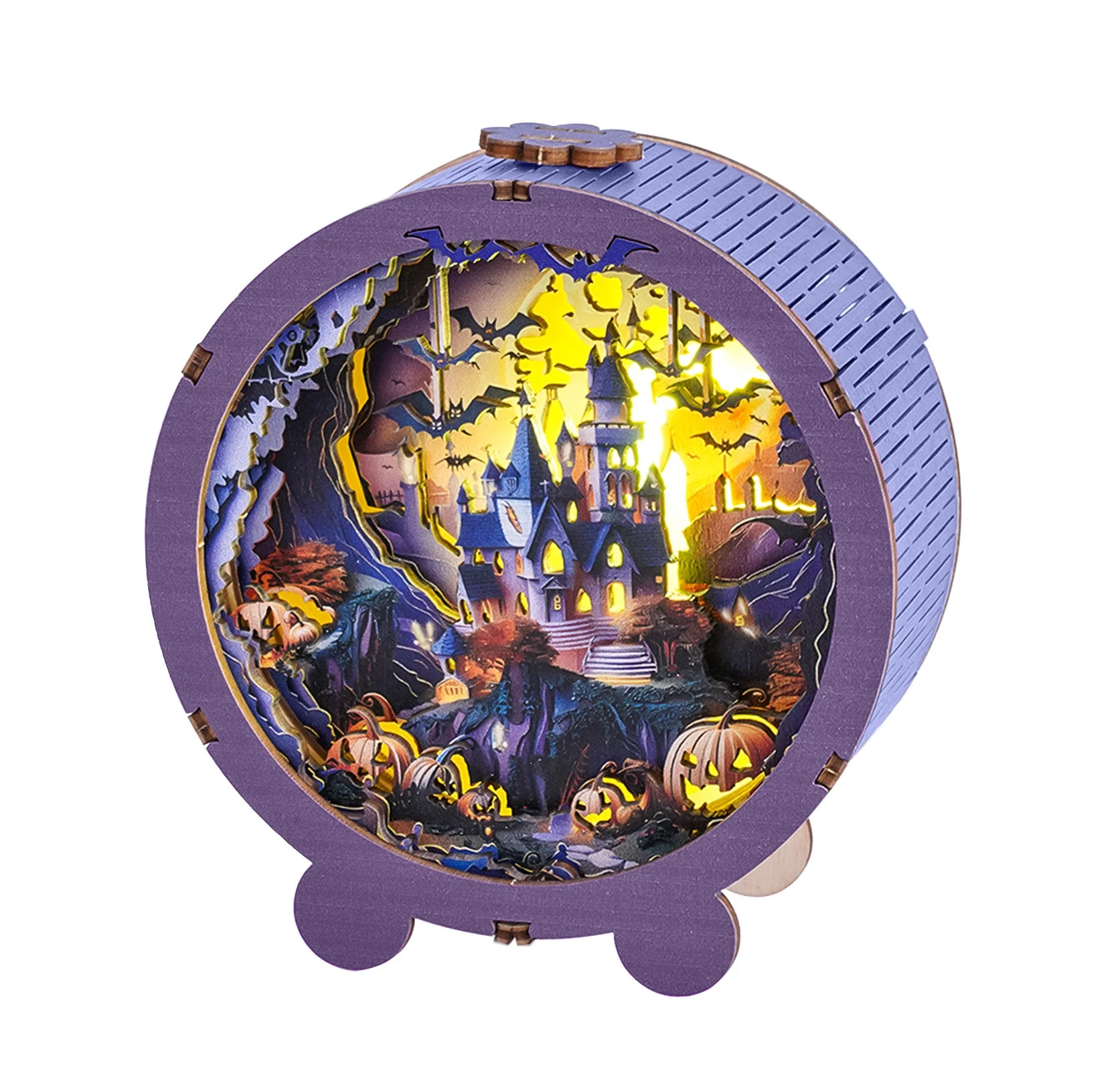 Halloween Castle Kit - 3D Wooden Puzzle Night Light - Image 3
