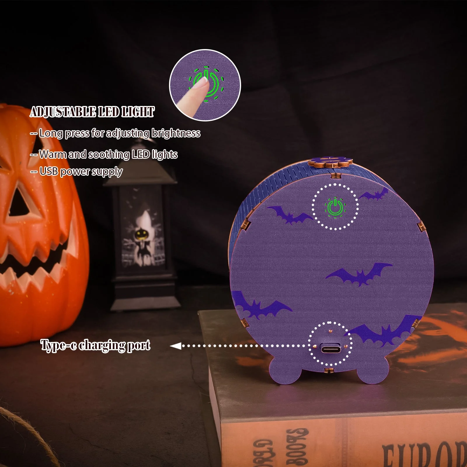 Halloween Castle Kit - 3D Wooden Puzzle Night Light - Image 7