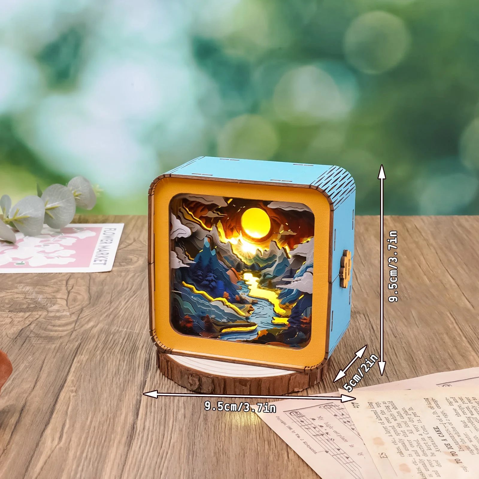 Moonlit Mountain Kit - 3D Wooden Puzzle Night Light - Image 6