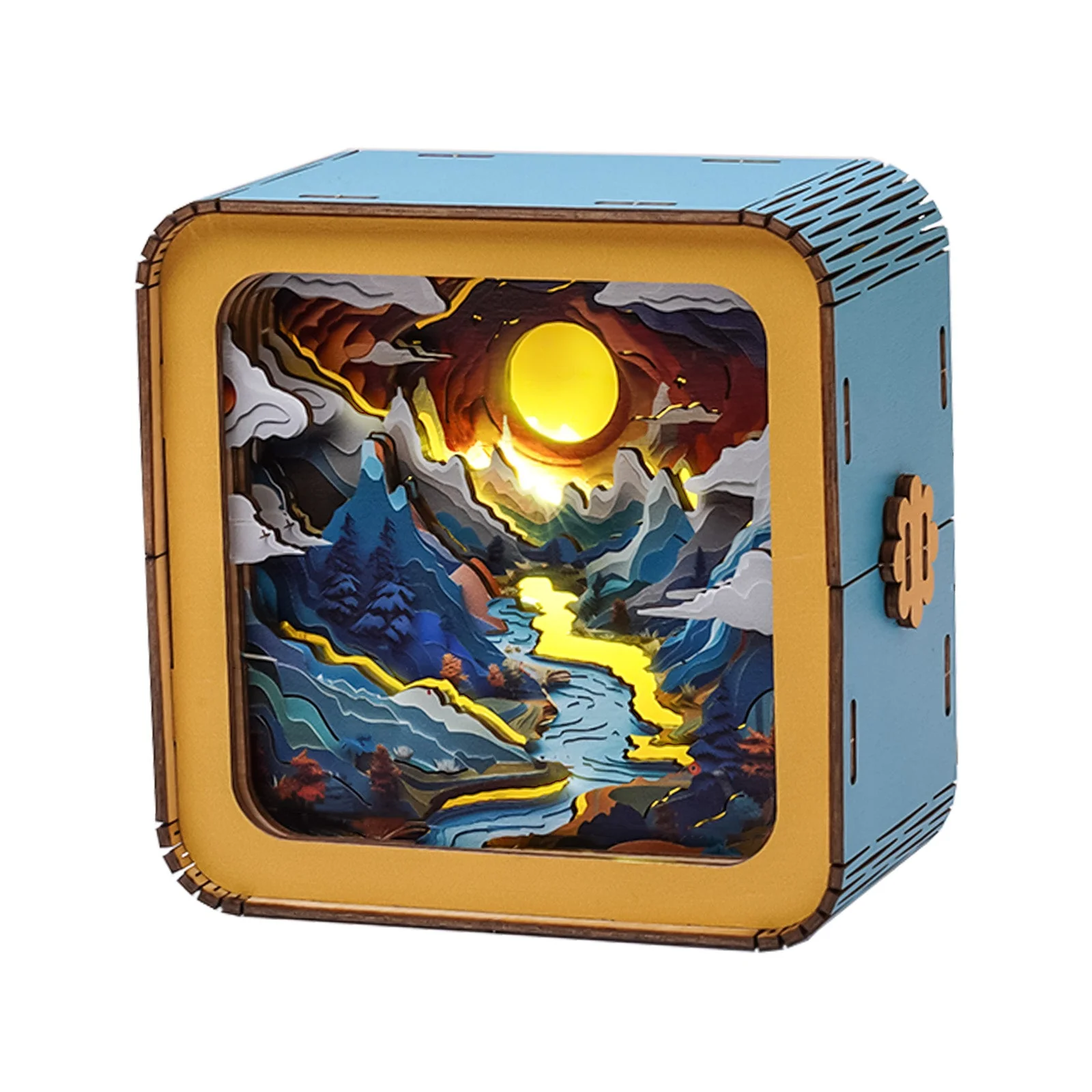 Moonlit Mountain Kit - 3D Wooden Puzzle Night Light - Image 7