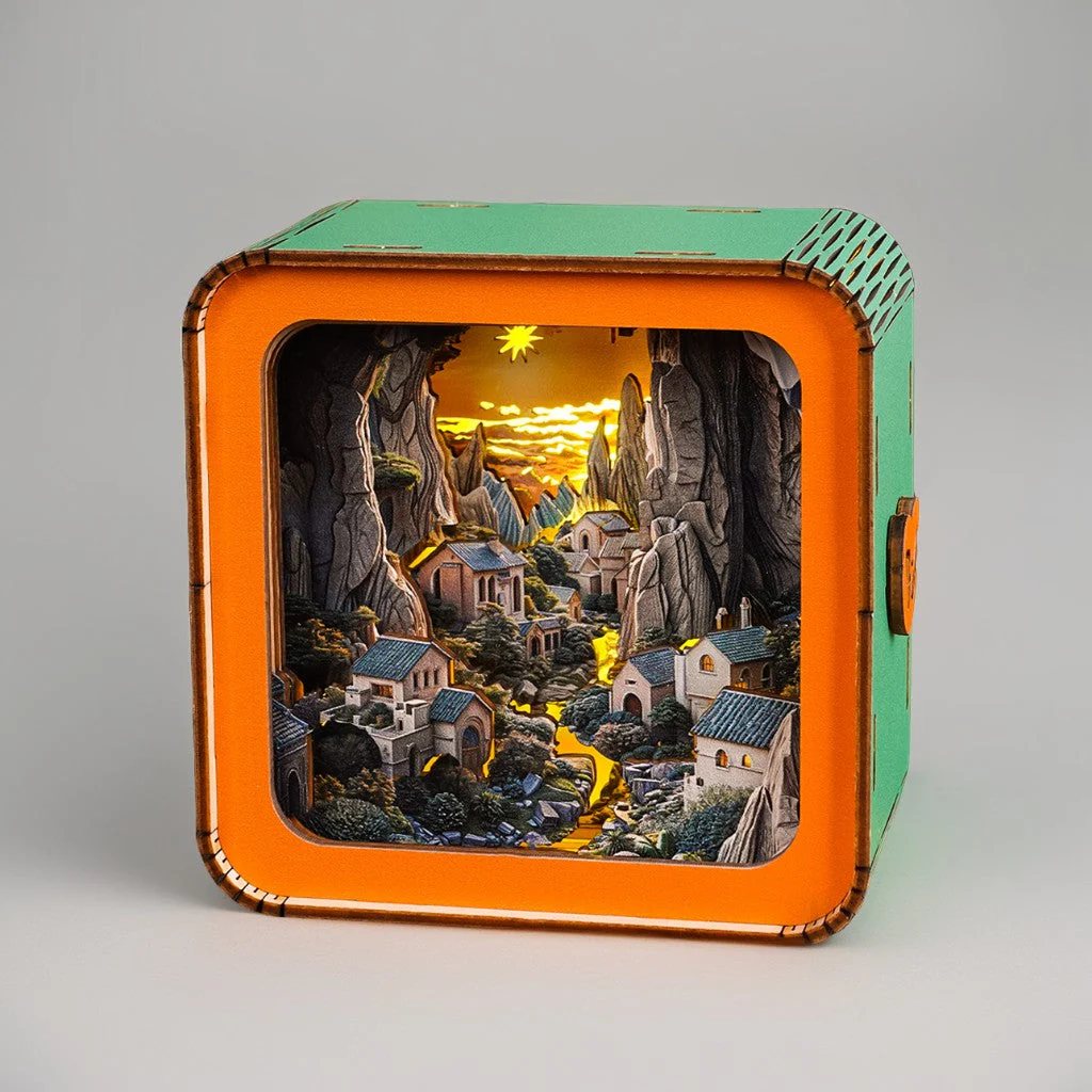 Valley Village Kit - 3D Wooden Puzzle Night Light - Image 2