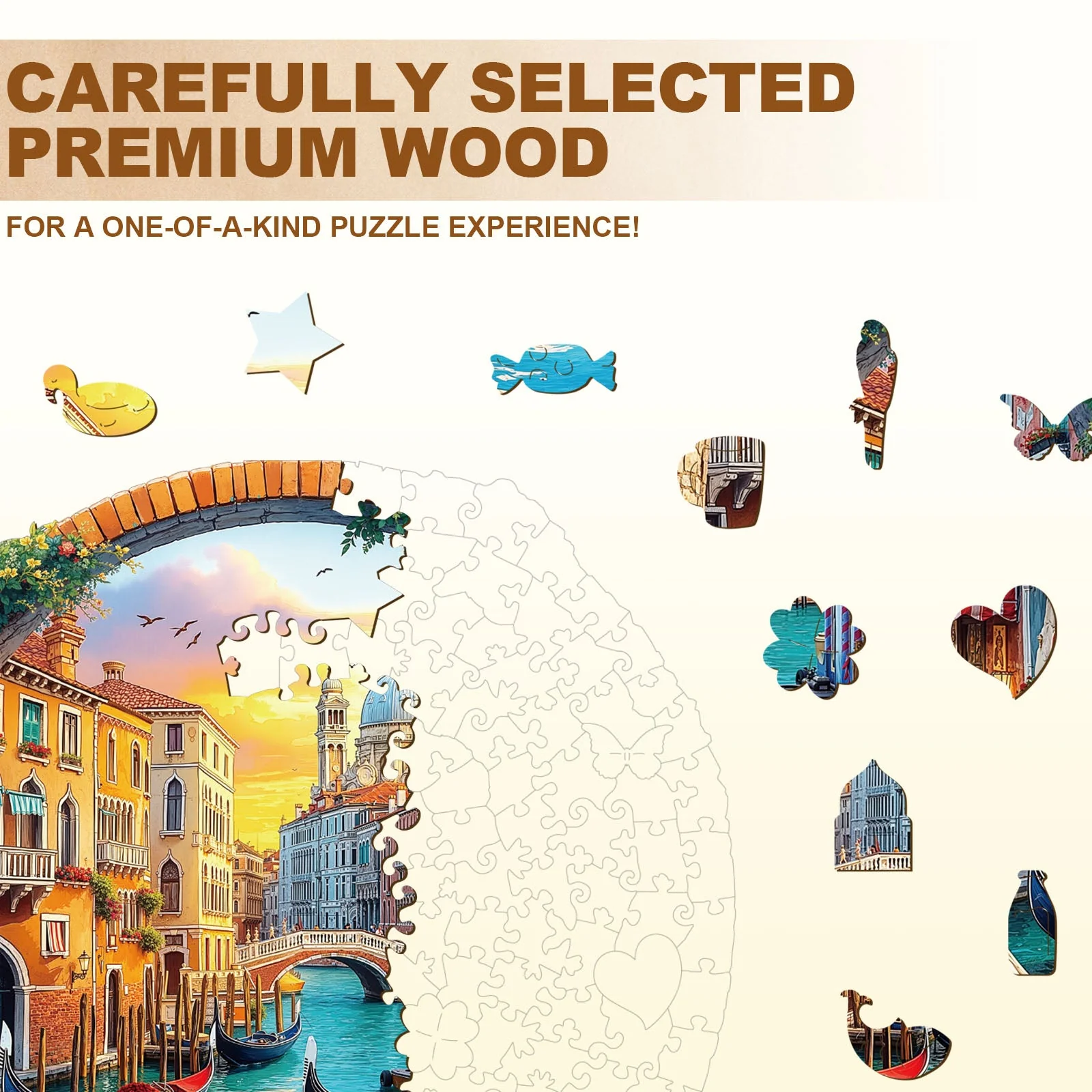 Venice Water City Wooden Jigsaw Puzzle - Image 2