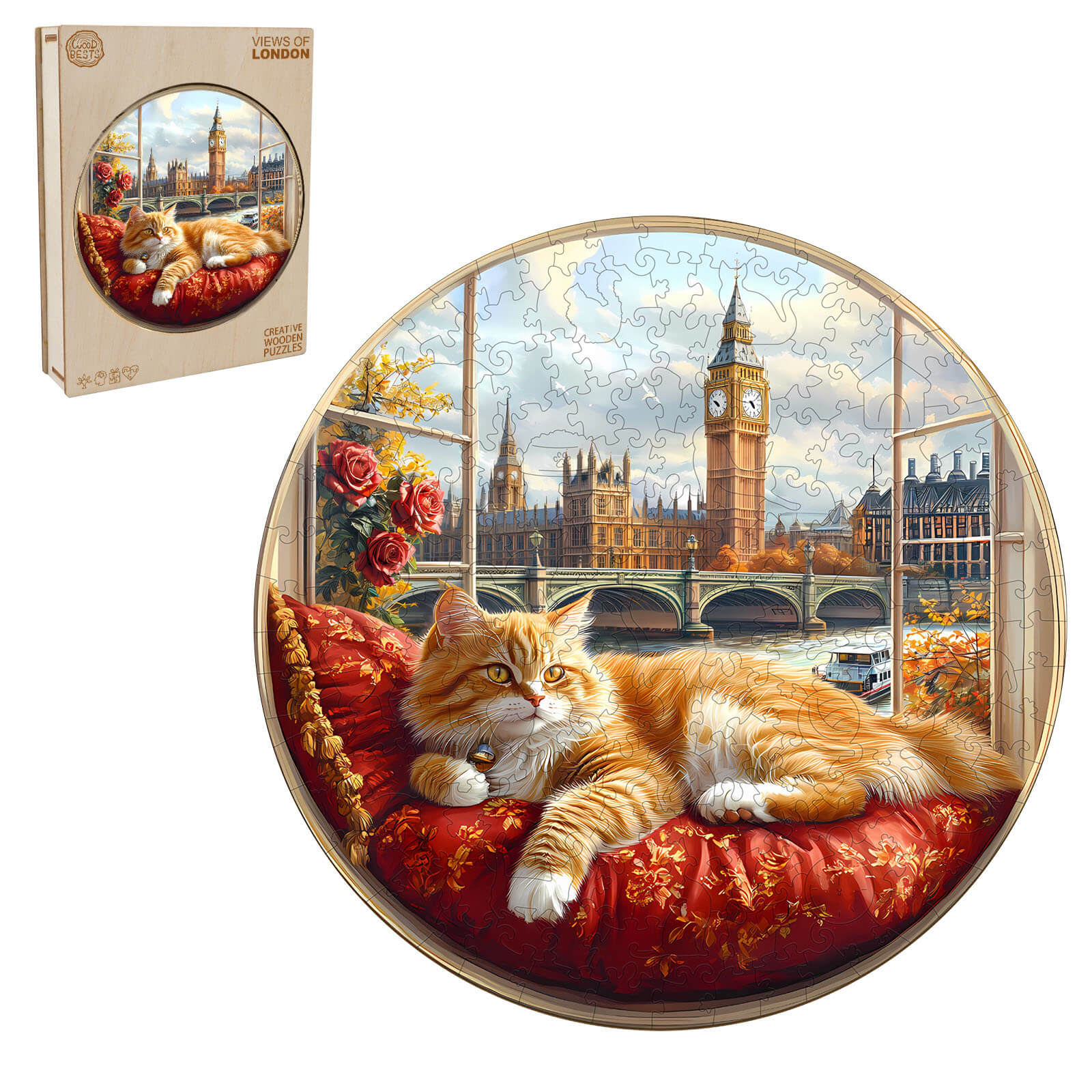 Views of London Wooden Jigsaw Puzzle - Image 3