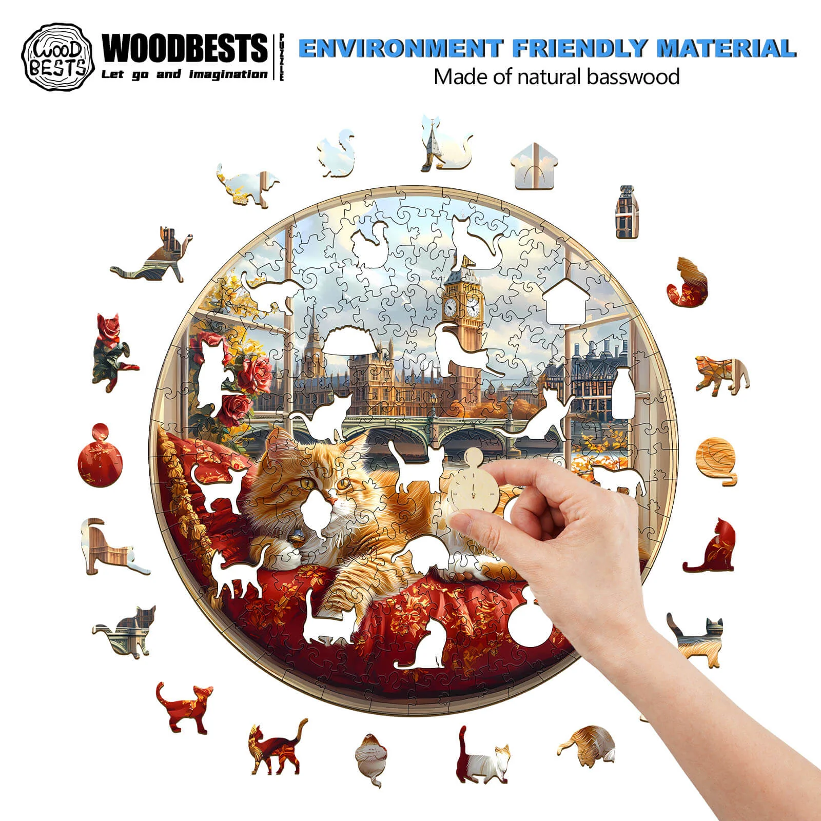 Views of London Wooden Jigsaw Puzzle - Image 4