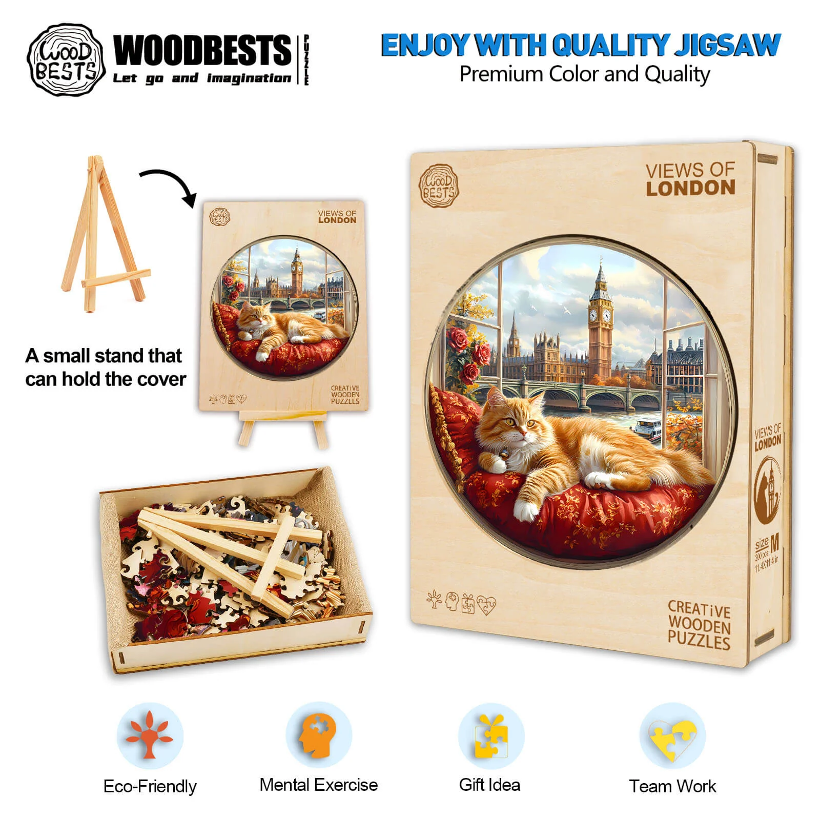Views of London Wooden Jigsaw Puzzle - Image 6