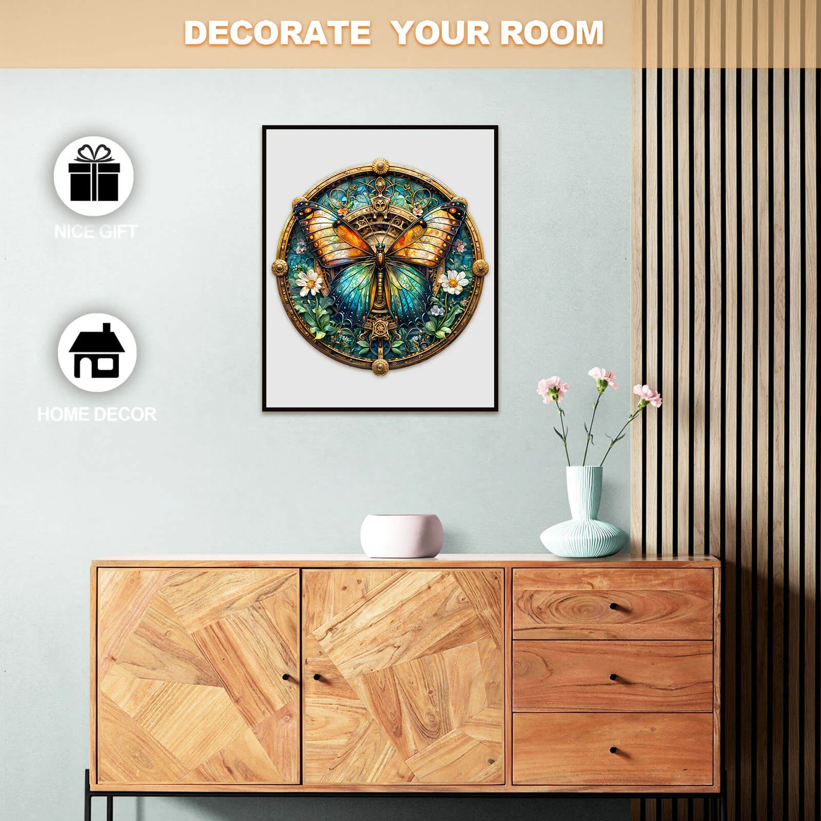 Vintage Butterfly Wooden Jigsaw Puzzle - Image 7