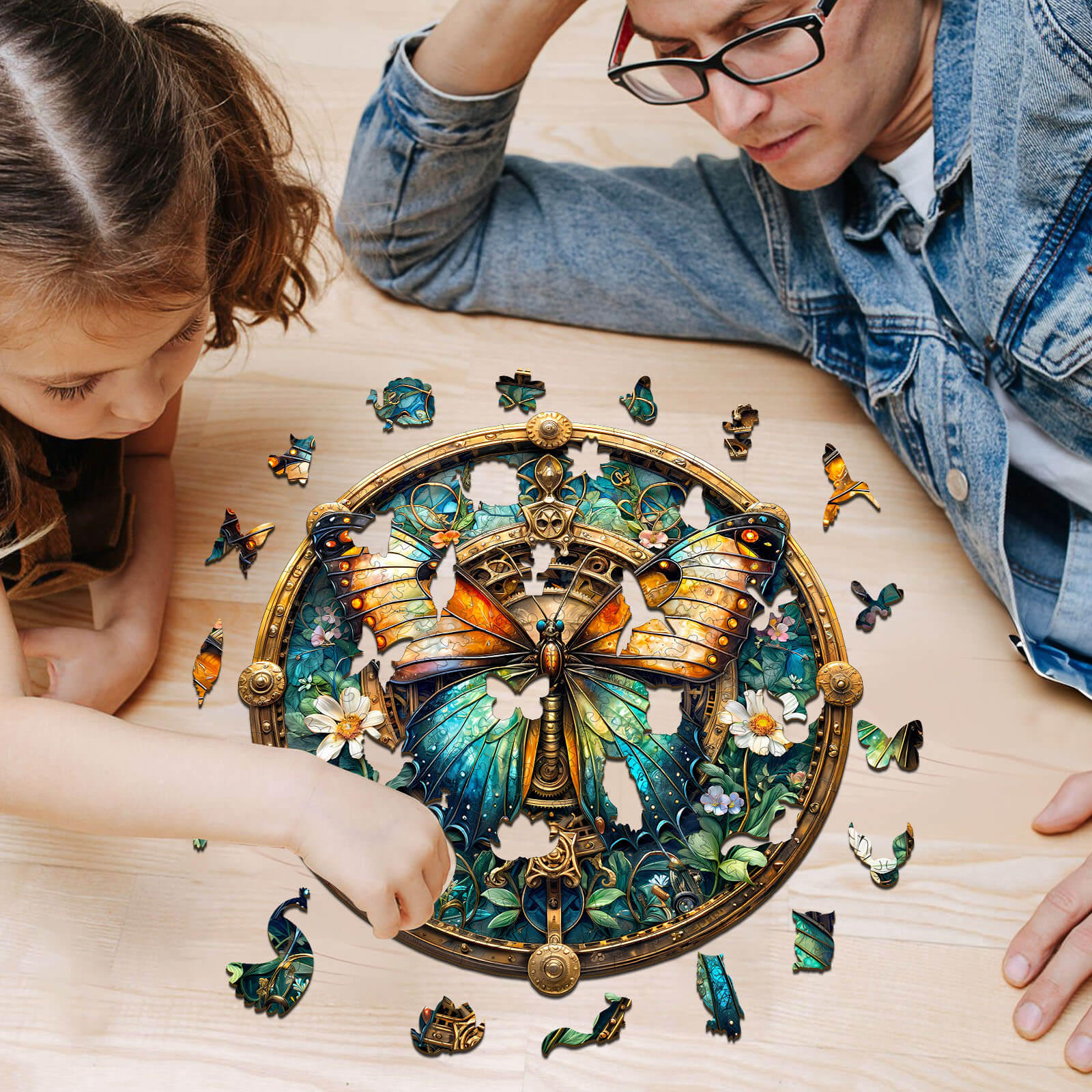 Vintage Butterfly Wooden Jigsaw Puzzle - Image 8