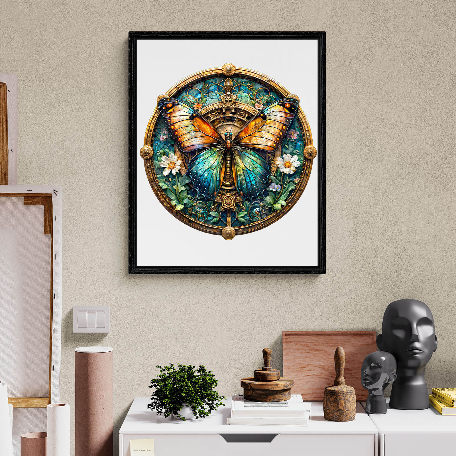 Vintage Butterfly Wooden Jigsaw Puzzle - Image 9