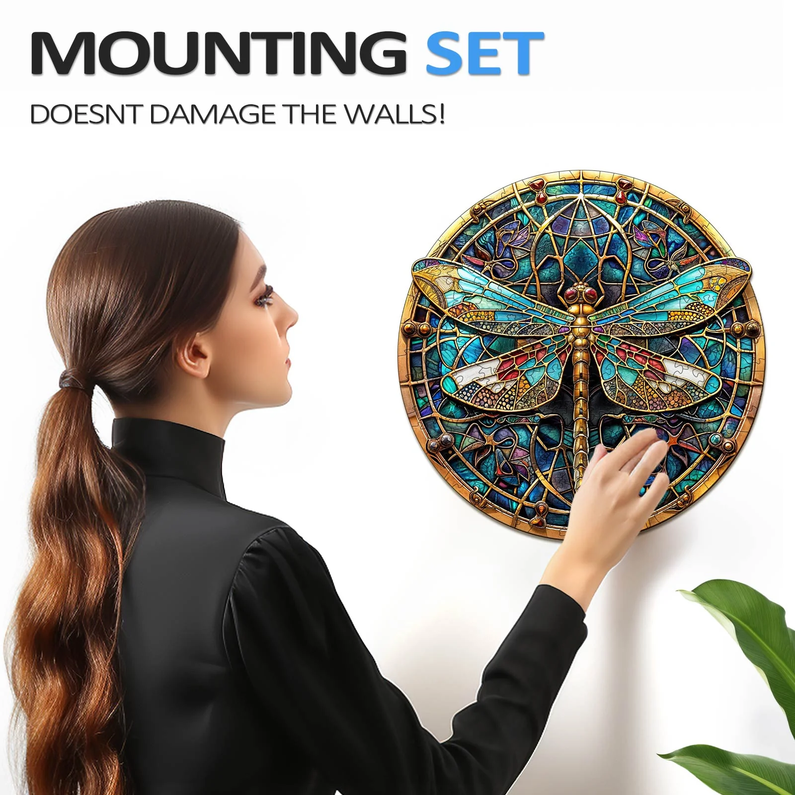 Vintage Dragonfly Wooden Jigsaw Puzzle - Image 9