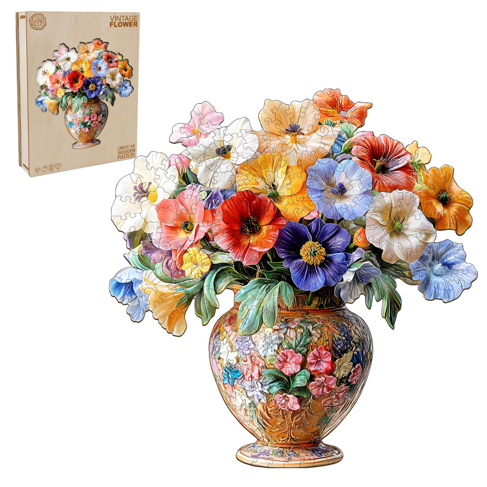 3D Vintage flower Jigsaw Puzzle - Image 4