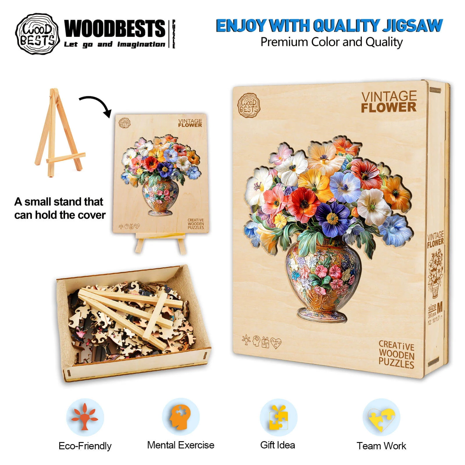 3D Vintage flower Jigsaw Puzzle - Image 6