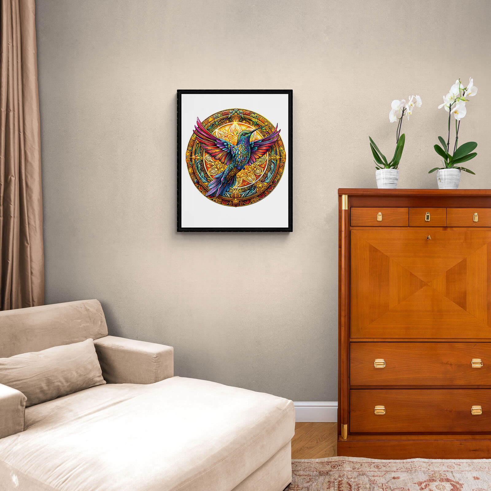 Vintage hummingbird-2 Wooden Jigsaw Puzzle - Image 10