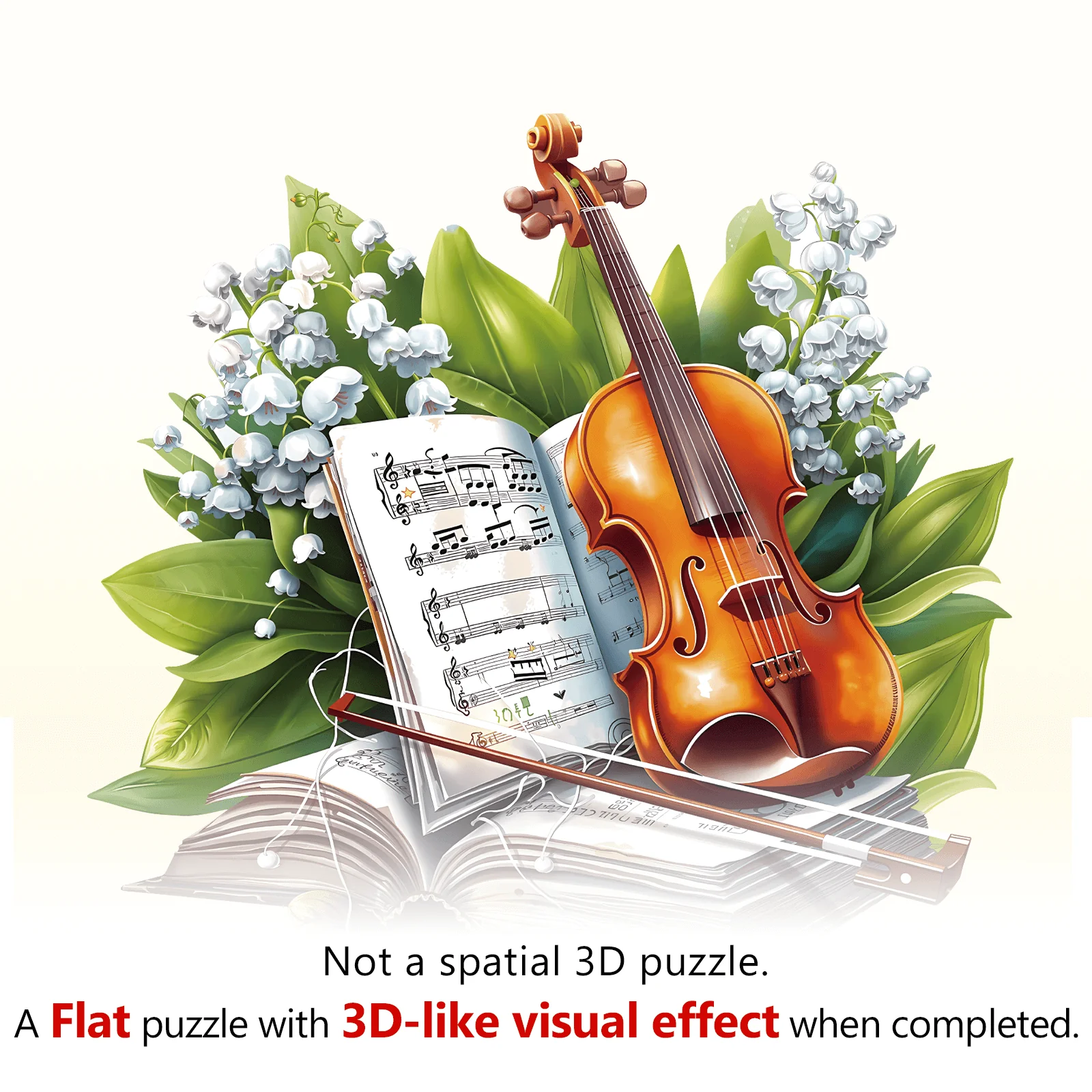 Violin and Verse Wooden Jigsaw Puzzle - Image 3