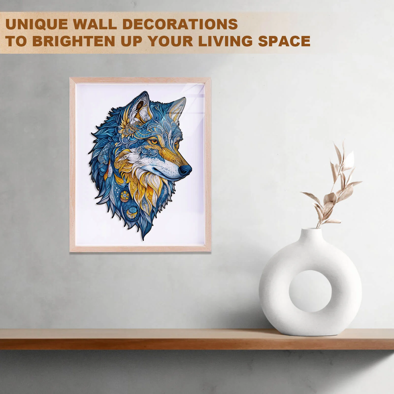 Vivid wolf Wooden Jigsaw Puzzle - Image 10