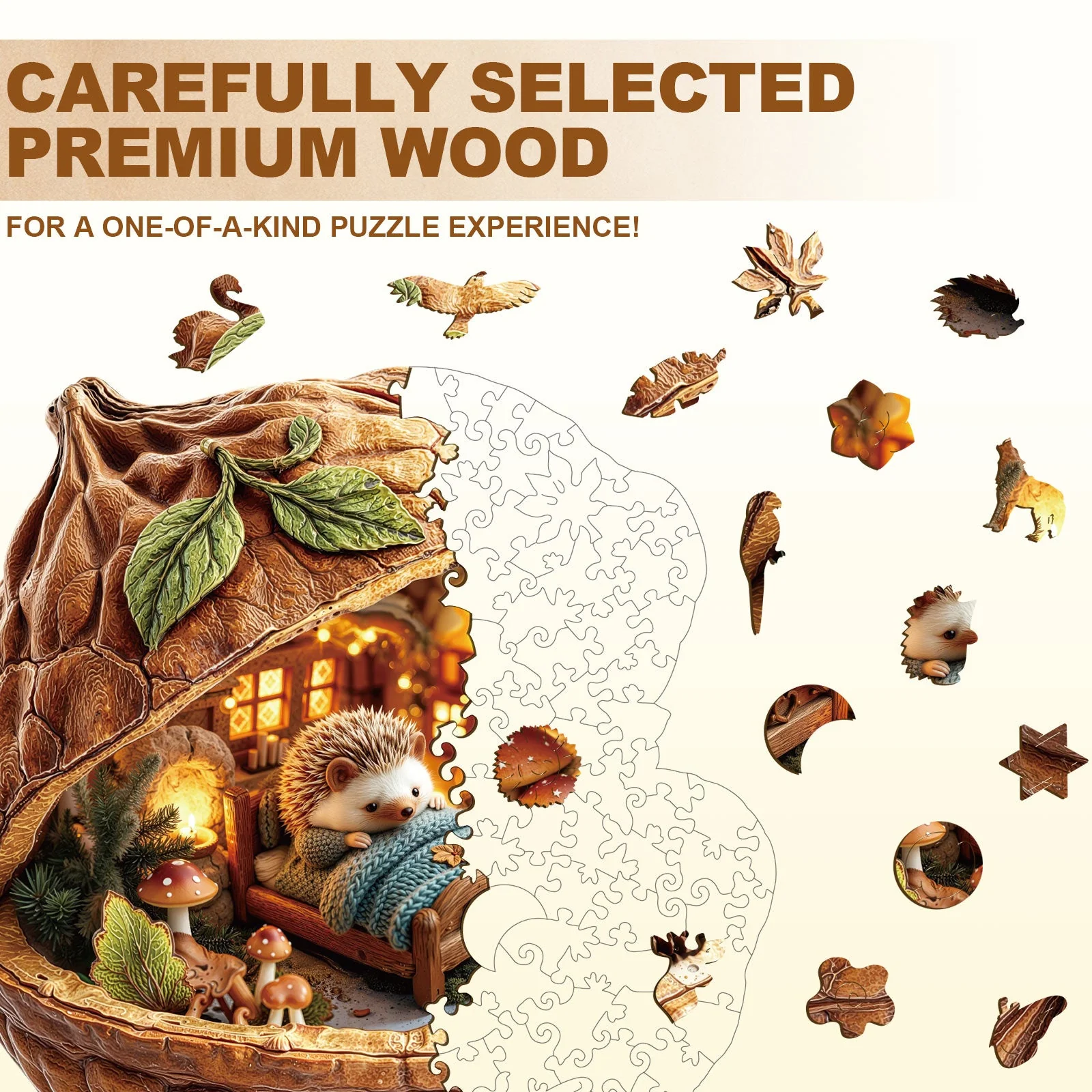 Walnut Dream Wooden Jigsaw Puzzle - Image 2