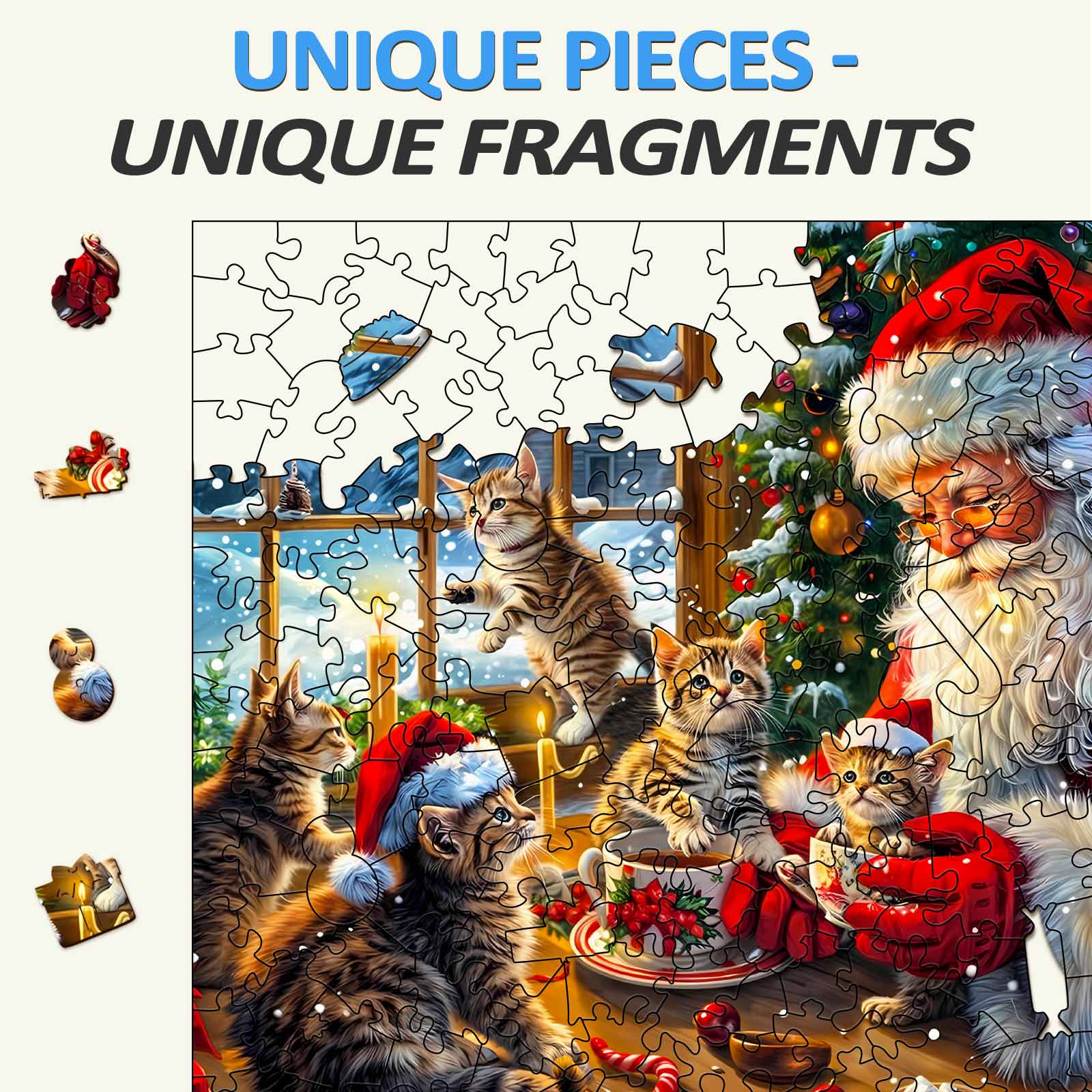 Warm Christmas-2 Wooden Jigsaw Puzzle - Image 3