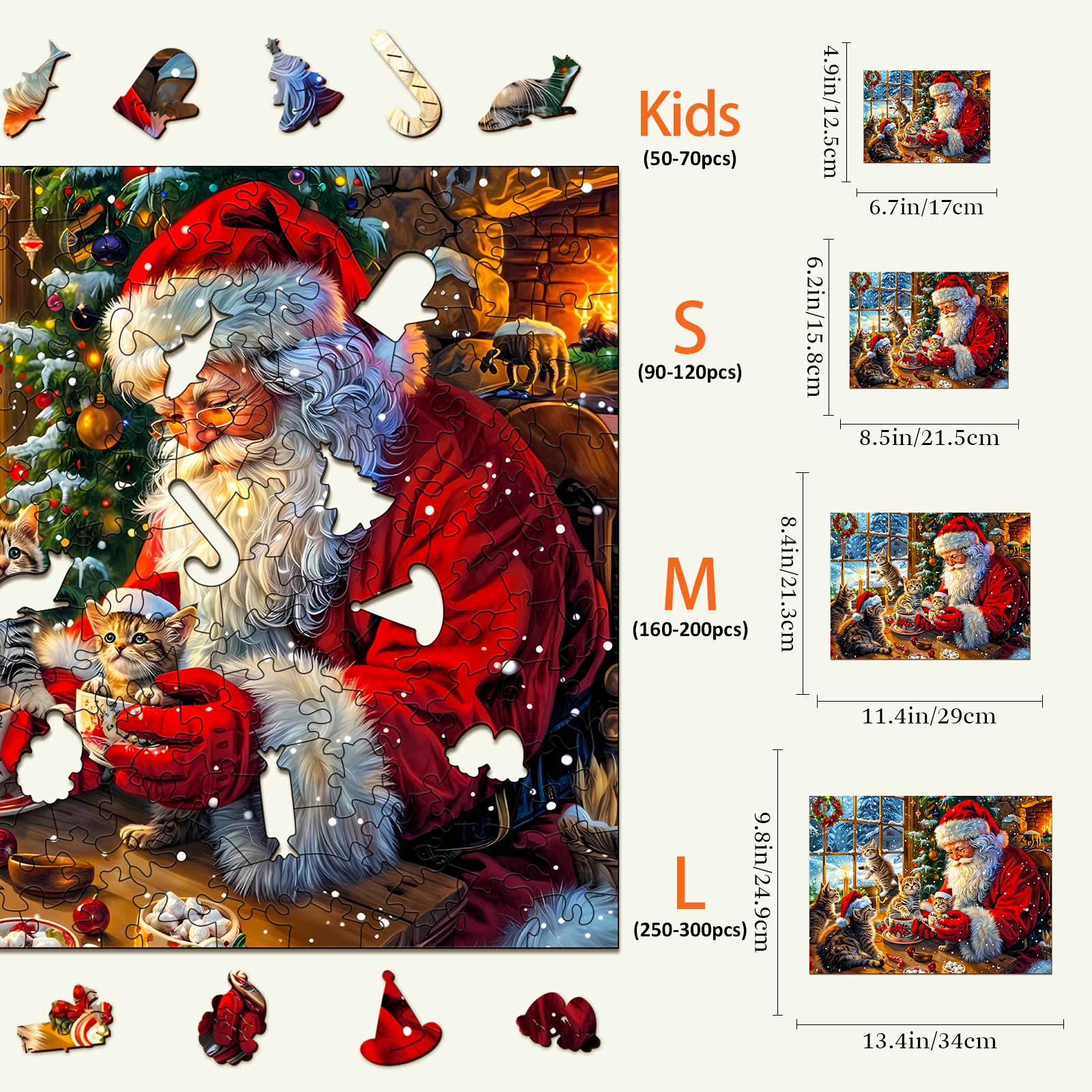 Warm Christmas-2 Wooden Jigsaw Puzzle - Image 5