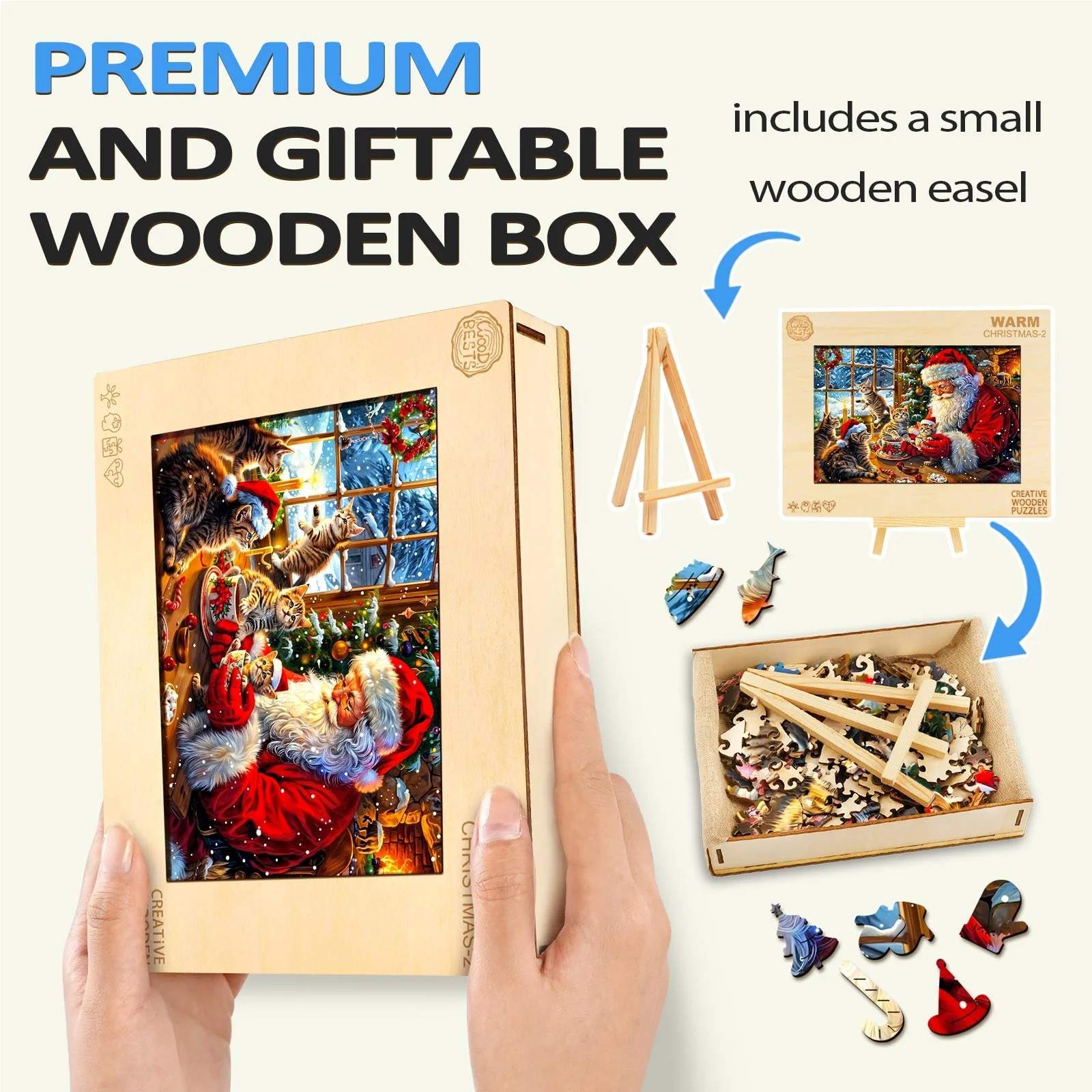 Warm Christmas-2 Wooden Jigsaw Puzzle - Image 7