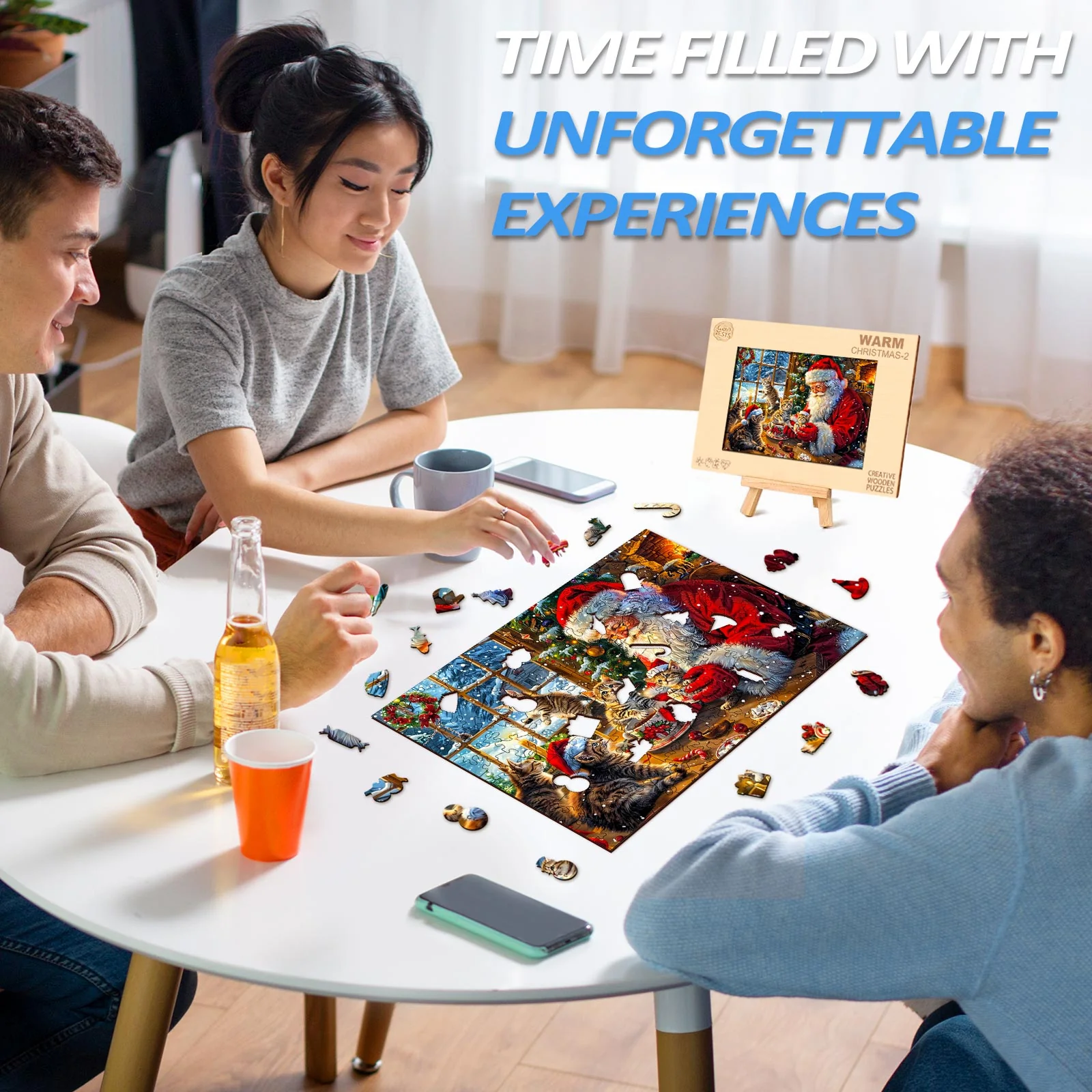 Warm Christmas-2 Wooden Jigsaw Puzzle - Image 8
