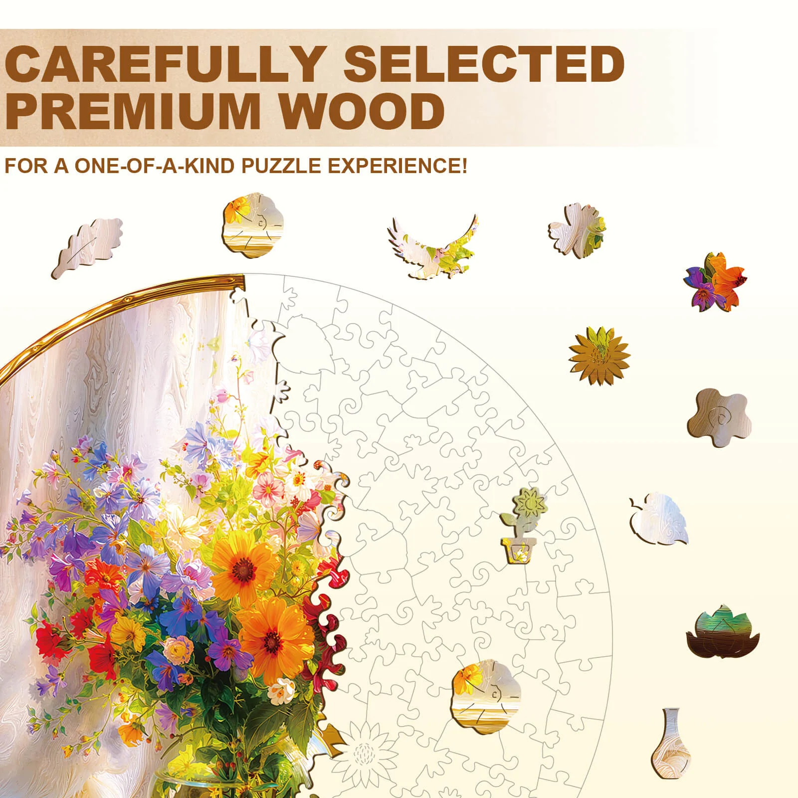 Window Garden Wooden Jigsaw Puzzle - Image 2