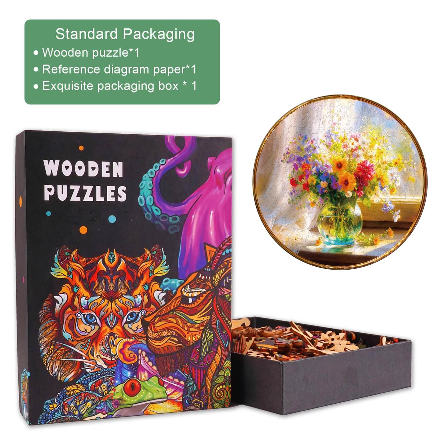 Window Garden Wooden Jigsaw Puzzle - Image 3