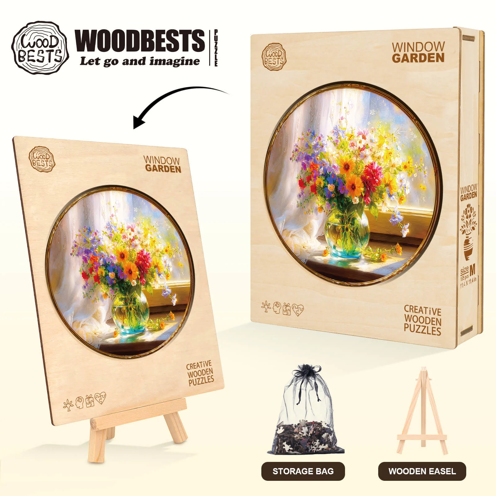 Window Garden Wooden Jigsaw Puzzle - Image 6
