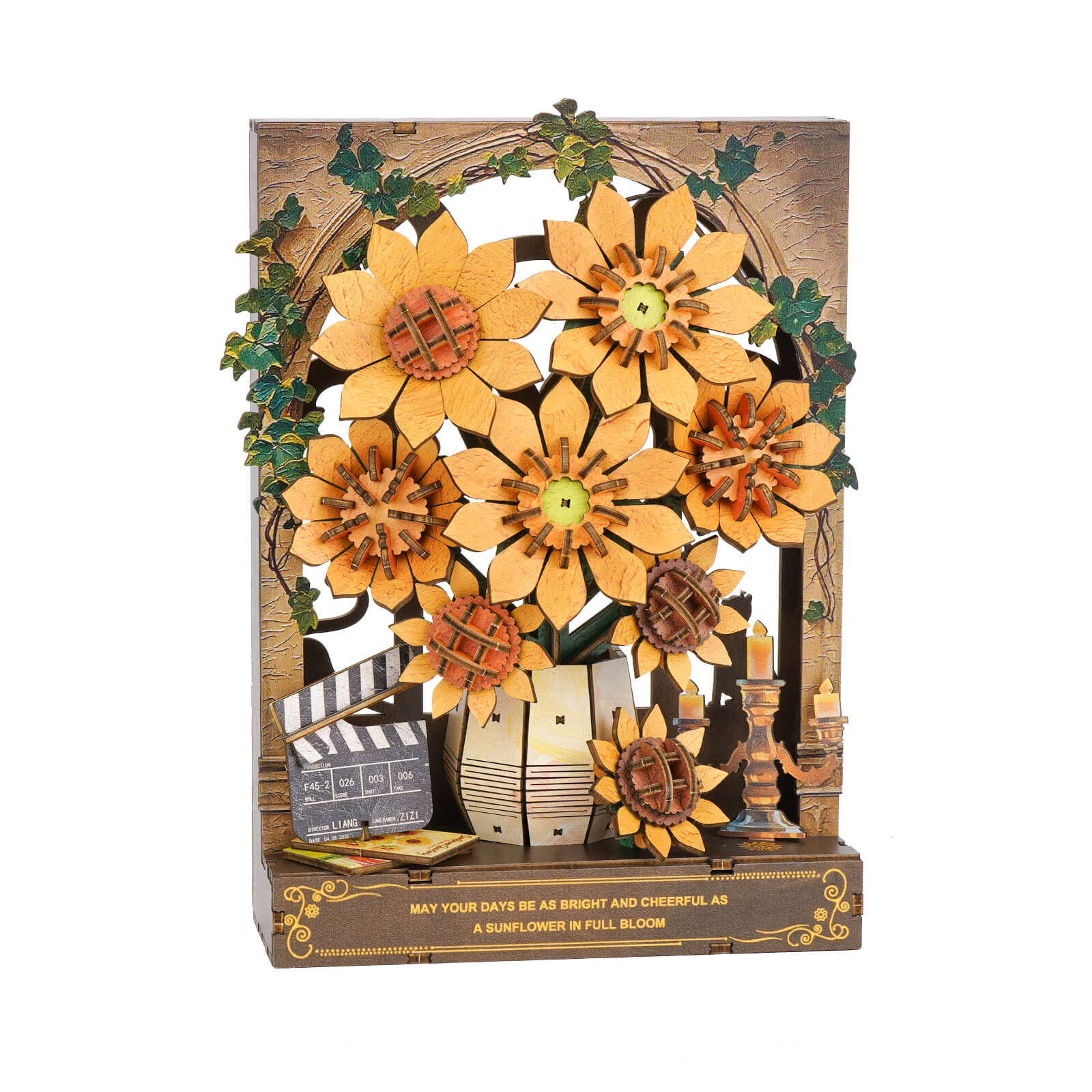 Windowside Sunflower Whispers– DIY Wooden Painting, 3D Puzzle Craft Kit - Image 5