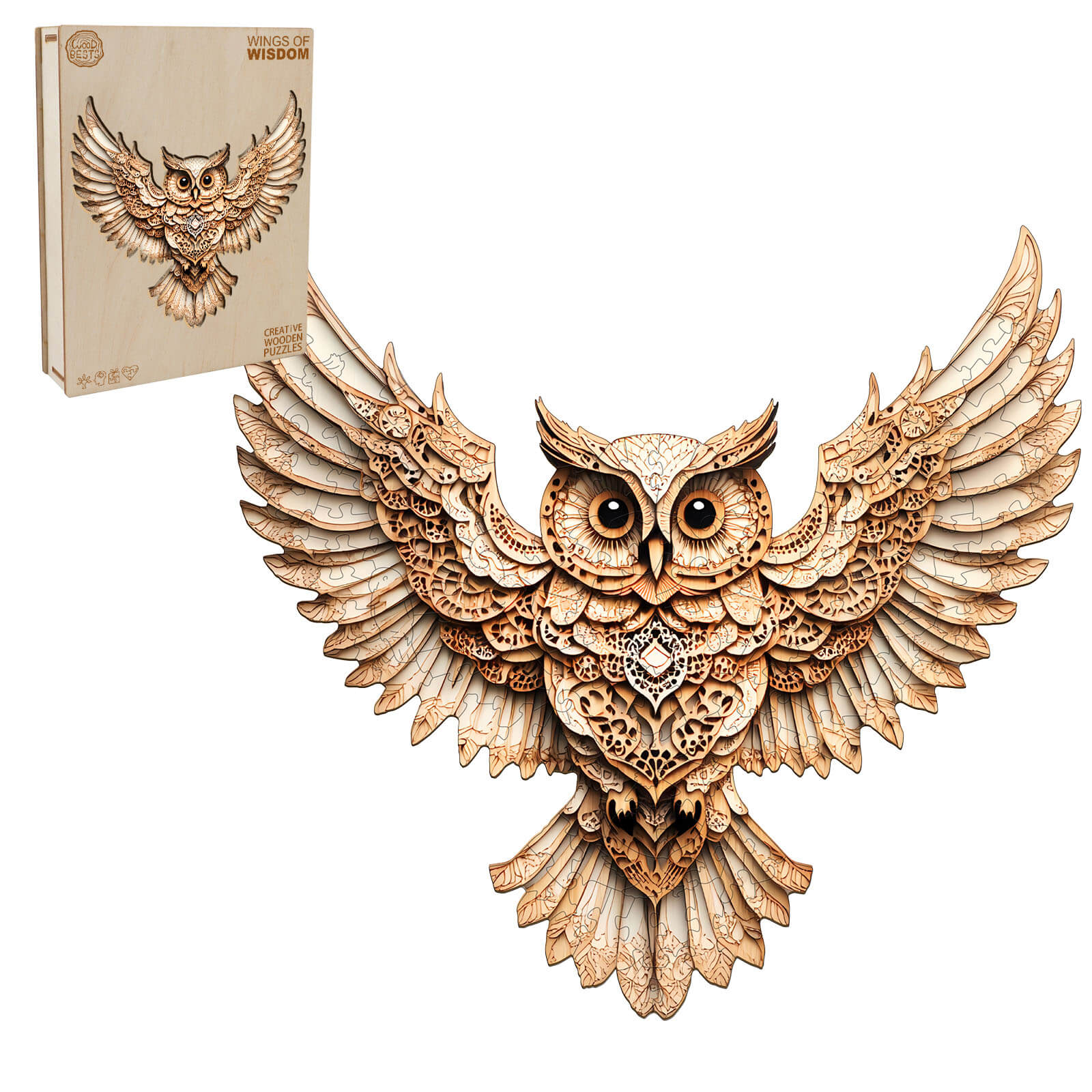 Wings of Wisdom Wooden Jigsaw Puzzle - Image 3