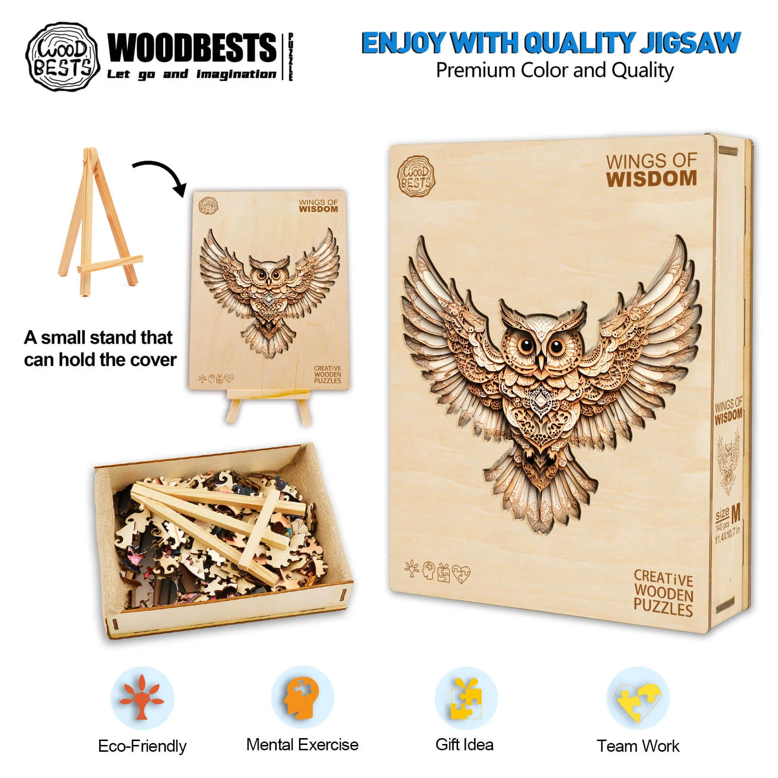 Wings of Wisdom Wooden Jigsaw Puzzle - Image 6