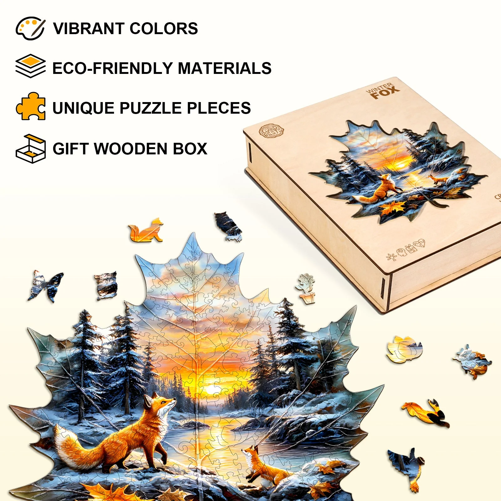 Winter fox Jigsaw Puzzle - Image 4
