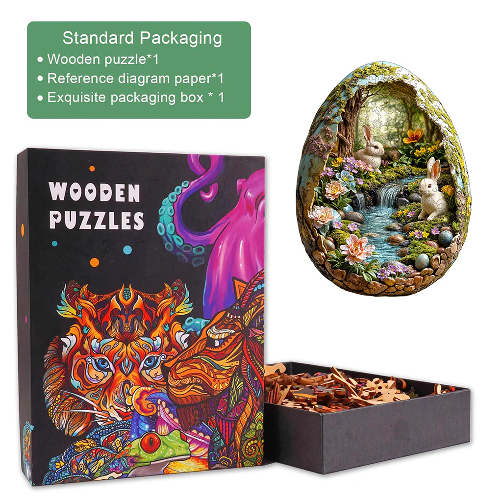 3D Wonderland Easter -1 Wooden Jigsaw Puzzle - Image 6