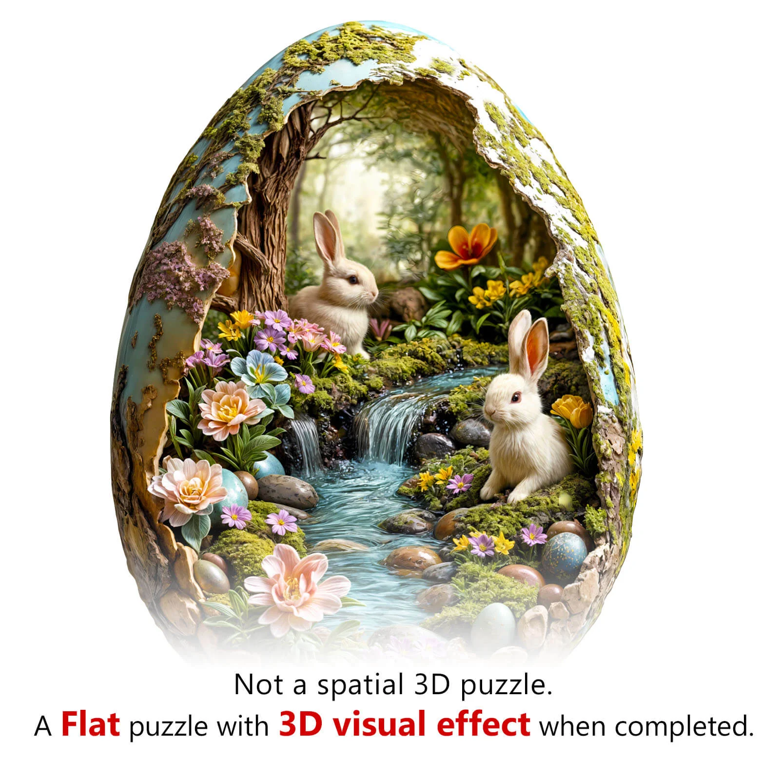 3D Wonderland Easter -1 Wooden Jigsaw Puzzle - Image 9