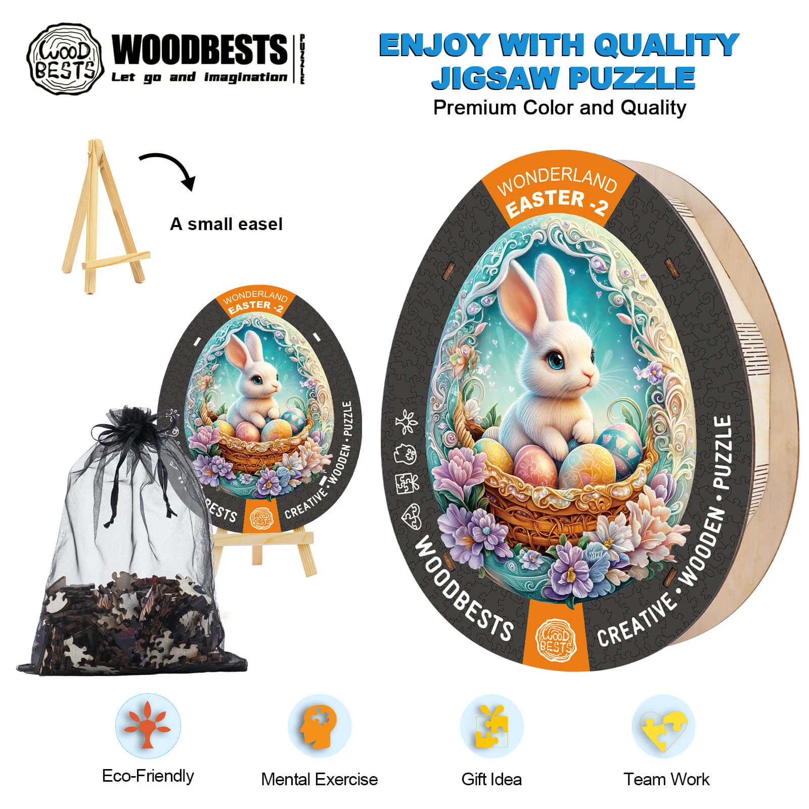 Wonderland Easter-2 Wooden Jigsaw Puzzle - Image 6