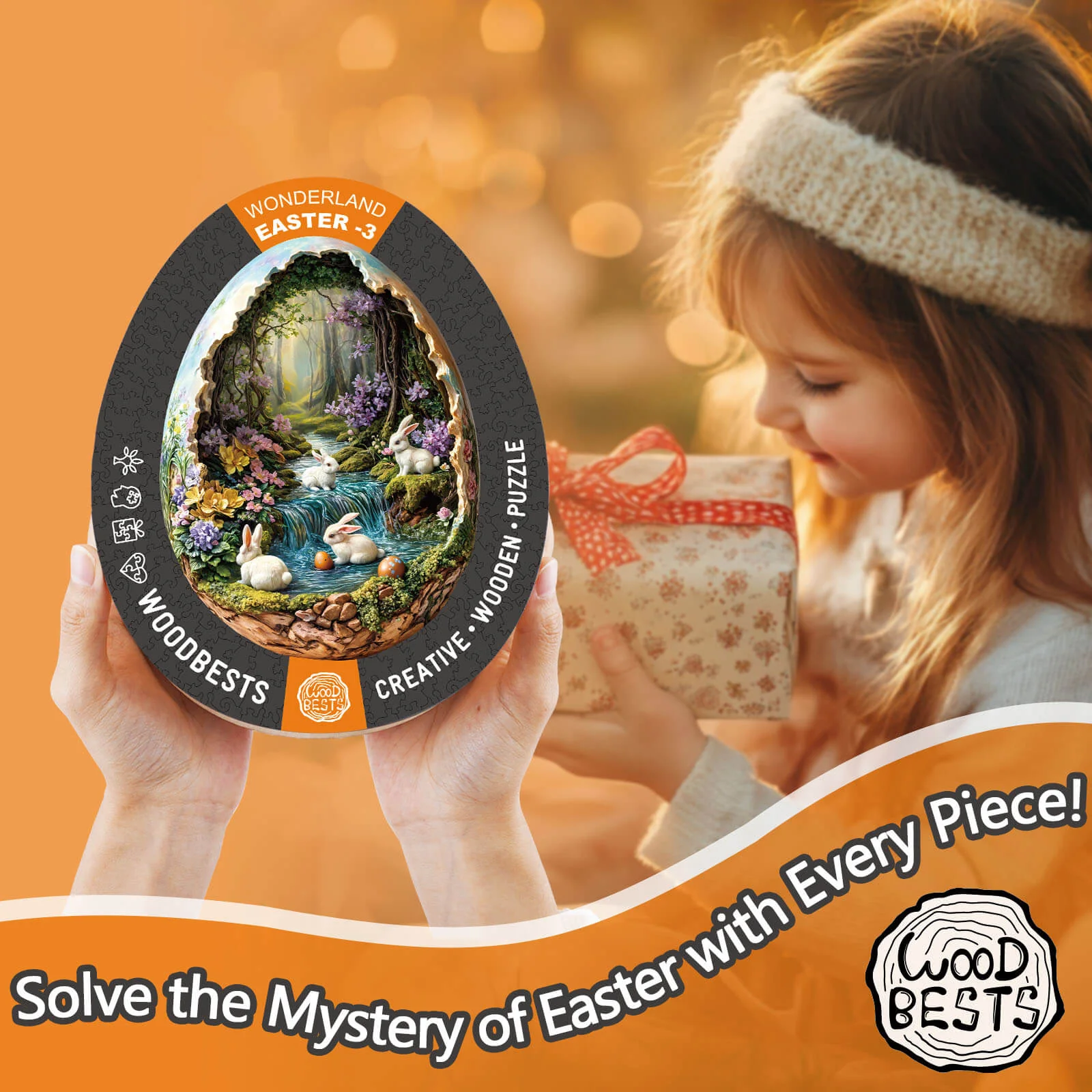 Wonderland Easter-3 Wooden Jigsaw Puzzle - Image 9