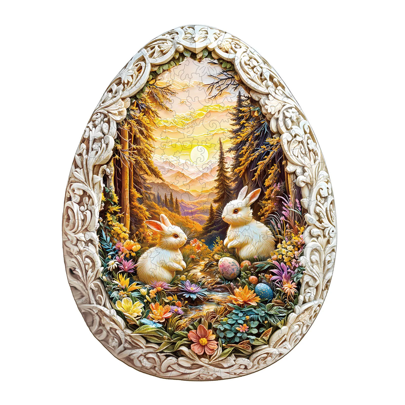 Wonderland Easter-4 Wooden Jigsaw Puzzle - Image 3