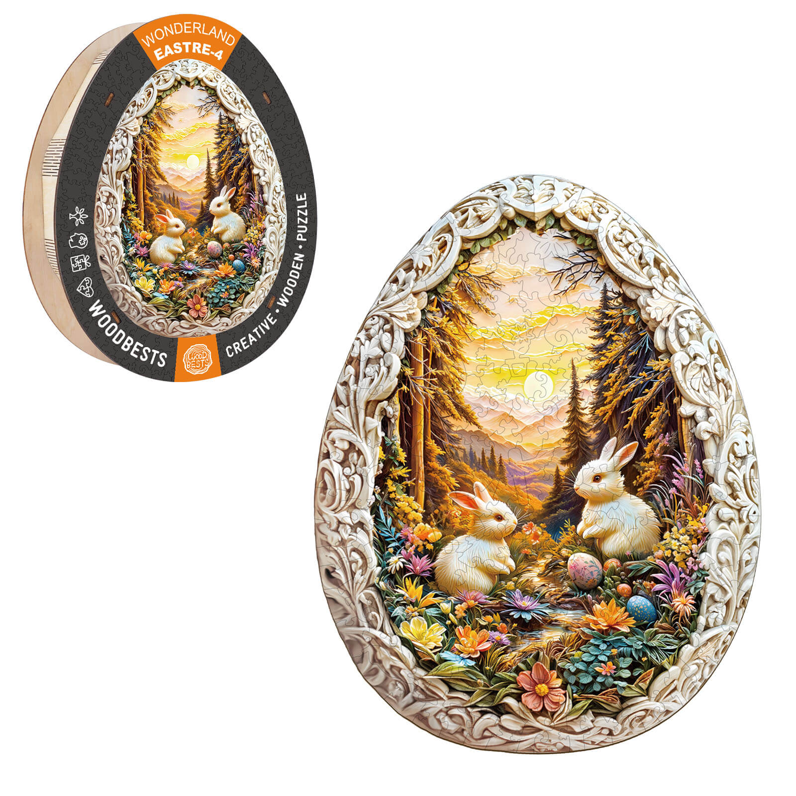 Wonderland Easter-4 Wooden Jigsaw Puzzle - Image 4