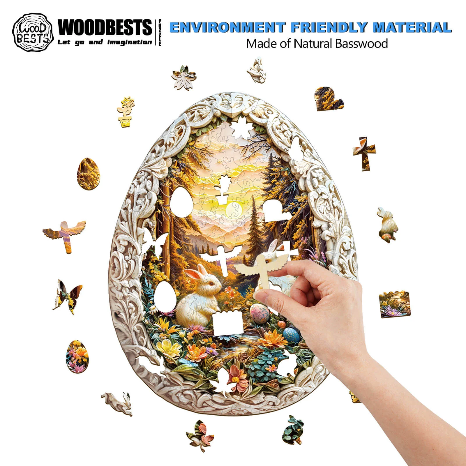 Wonderland Easter-4 Wooden Jigsaw Puzzle - Image 5