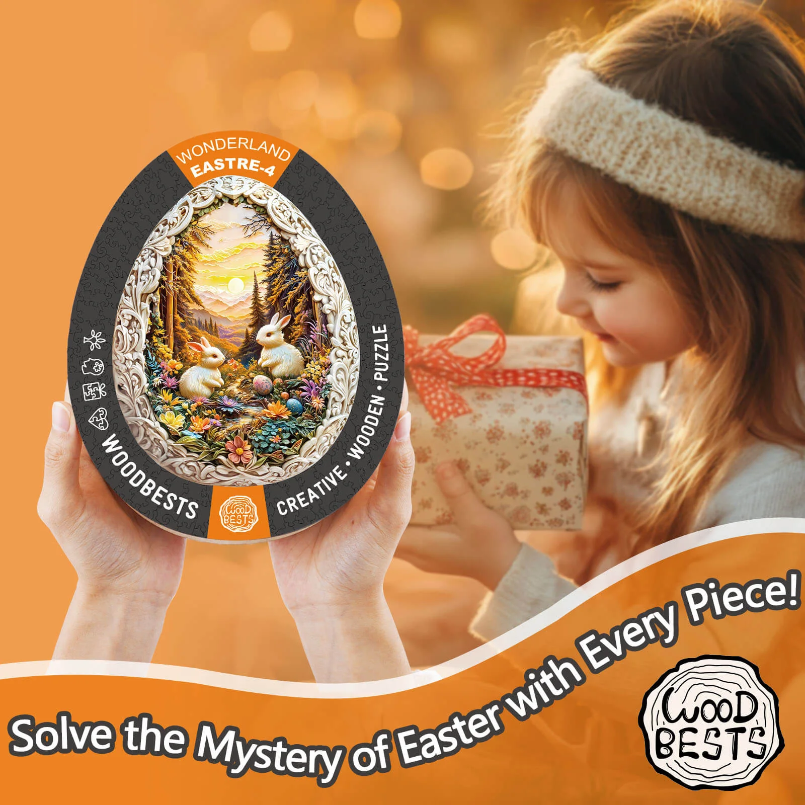 Wonderland Easter-4 Wooden Jigsaw Puzzle - Image 9