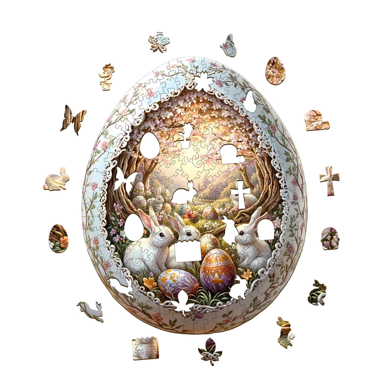 Wonderland Easter-6 Wooden Jigsaw Puzzle - Image 2