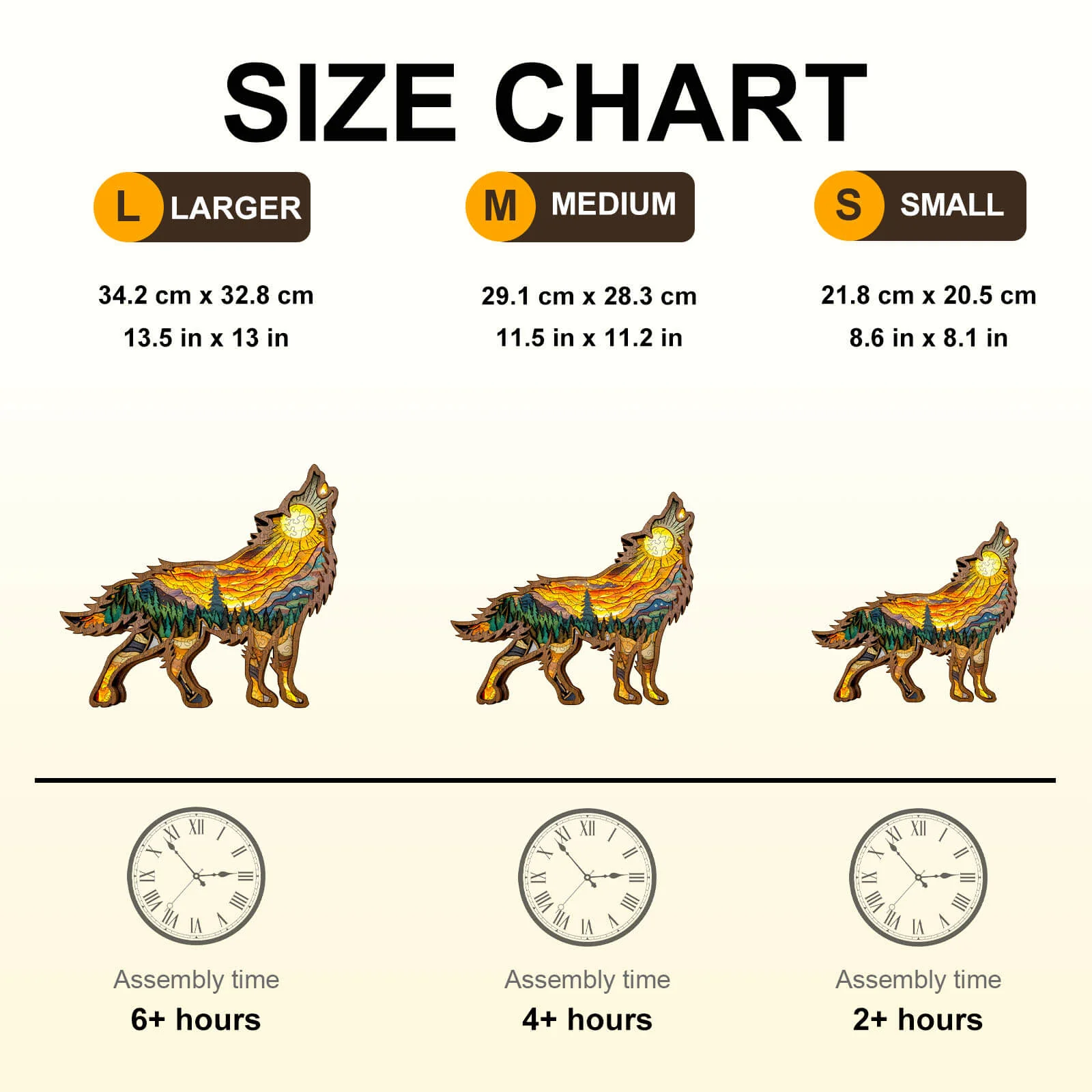 Wooden Wolf Wooden Jigsaw Puzzle - Image 9