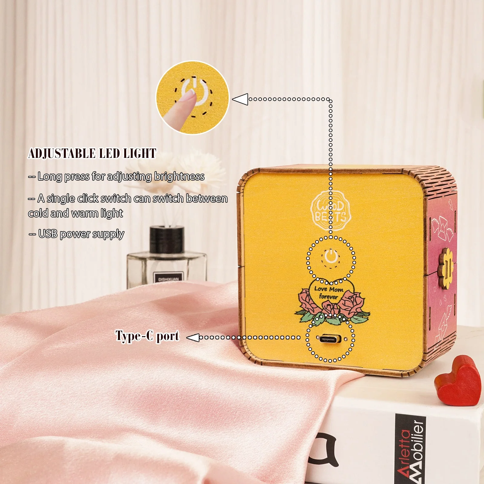 “Words fail, love endures” Kit- 3D Wooden Puzzle Night Light - Image 4
