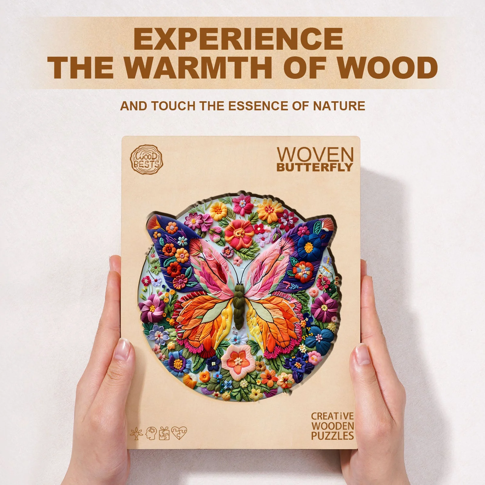 Woven Butterfly Wooden Jigsaw Puzzle - Image 6
