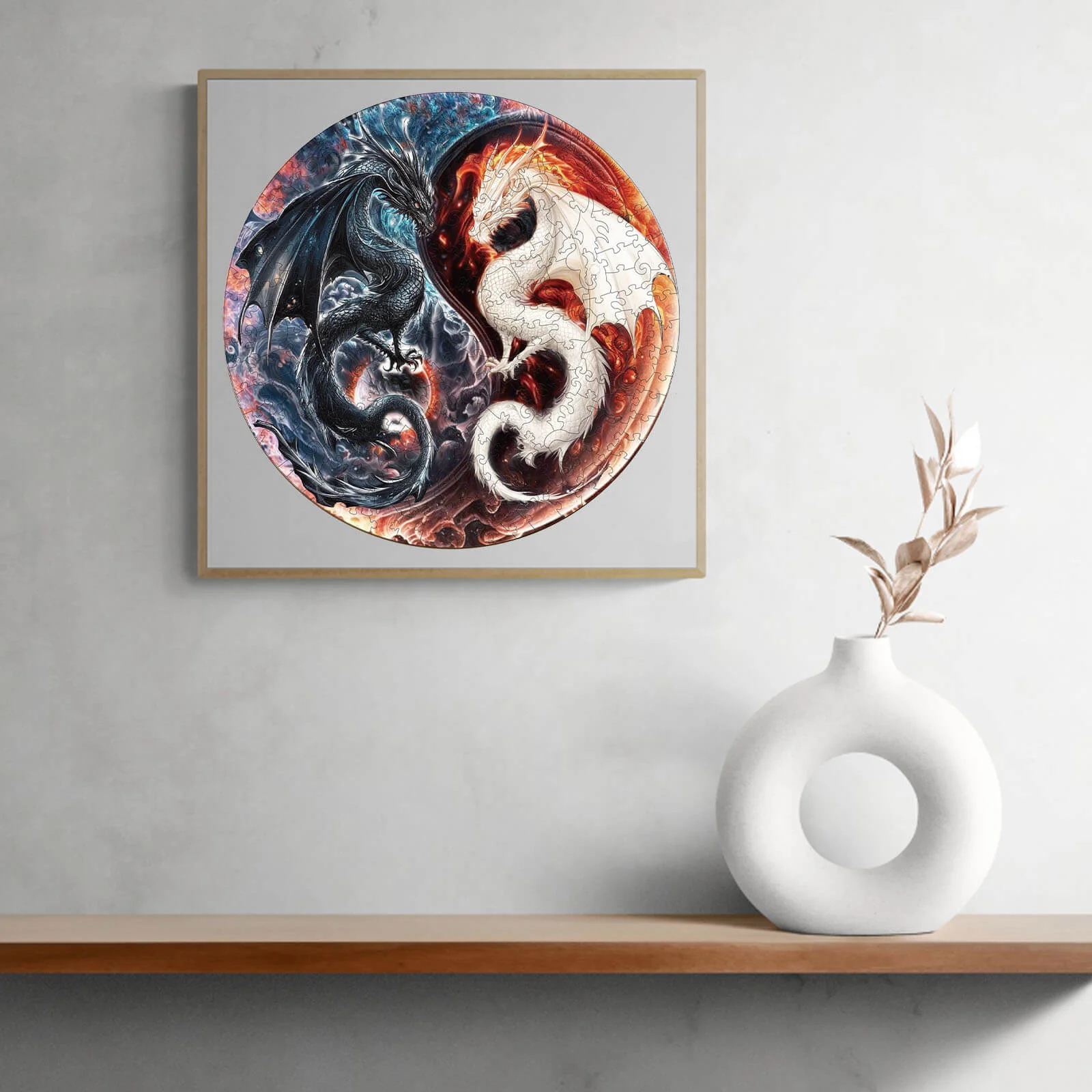 Yin Yang Dragon Wooden Jigsaw Puzzle - Image 10