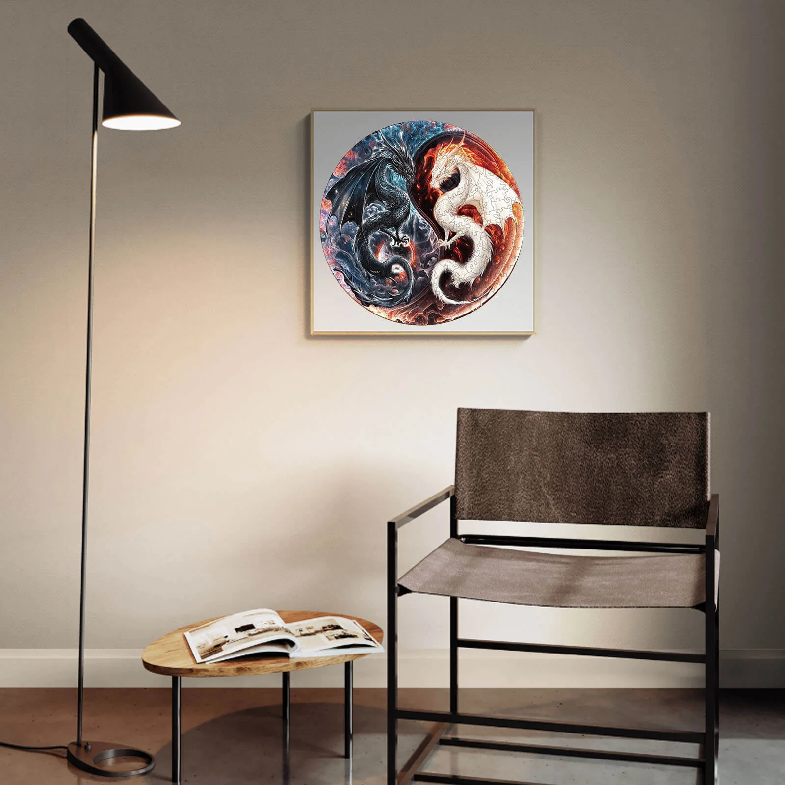 Yin Yang Dragon Wooden Jigsaw Puzzle - Image 9