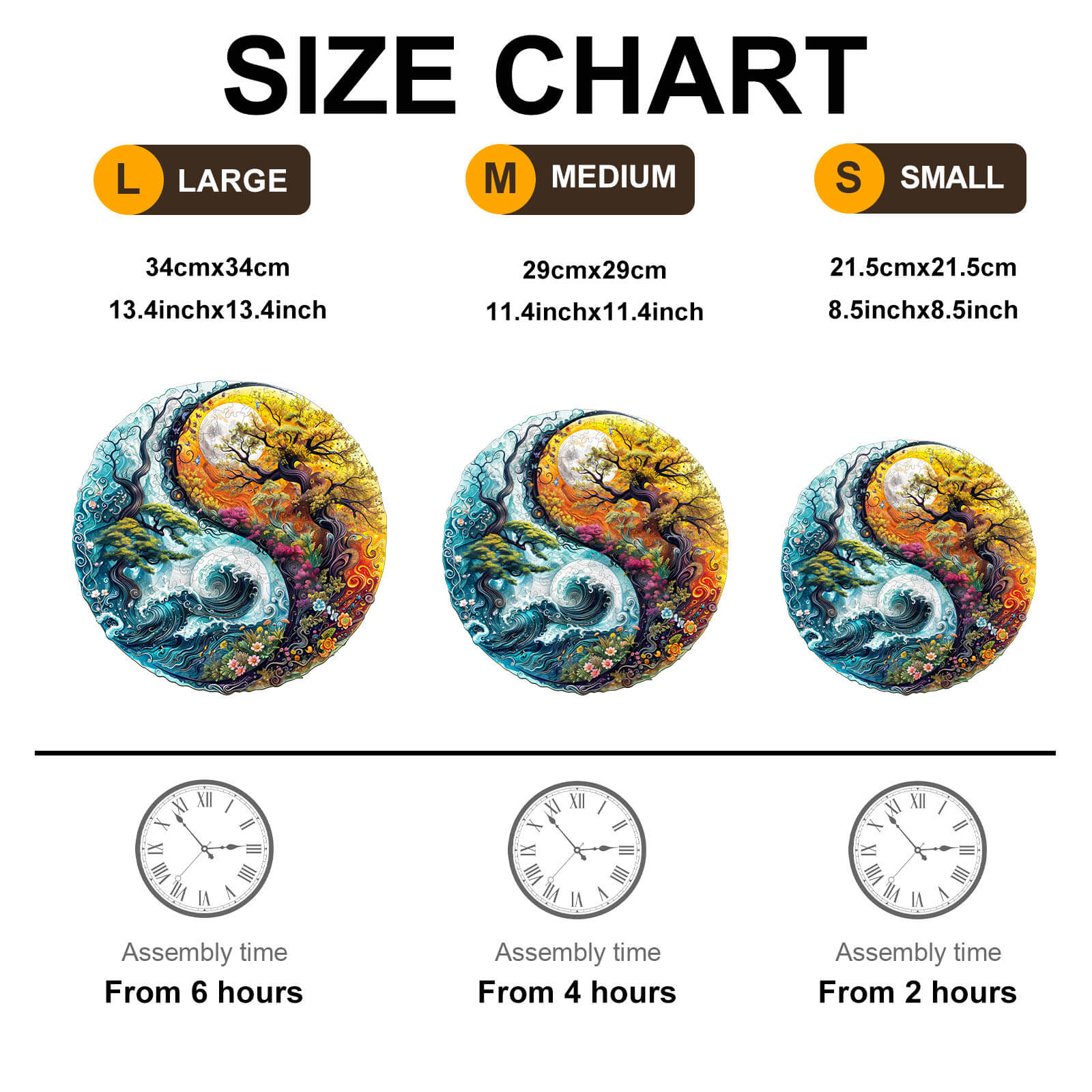 Yin yang Landscape-2 Wooden Jigsaw Puzzle - Image 5