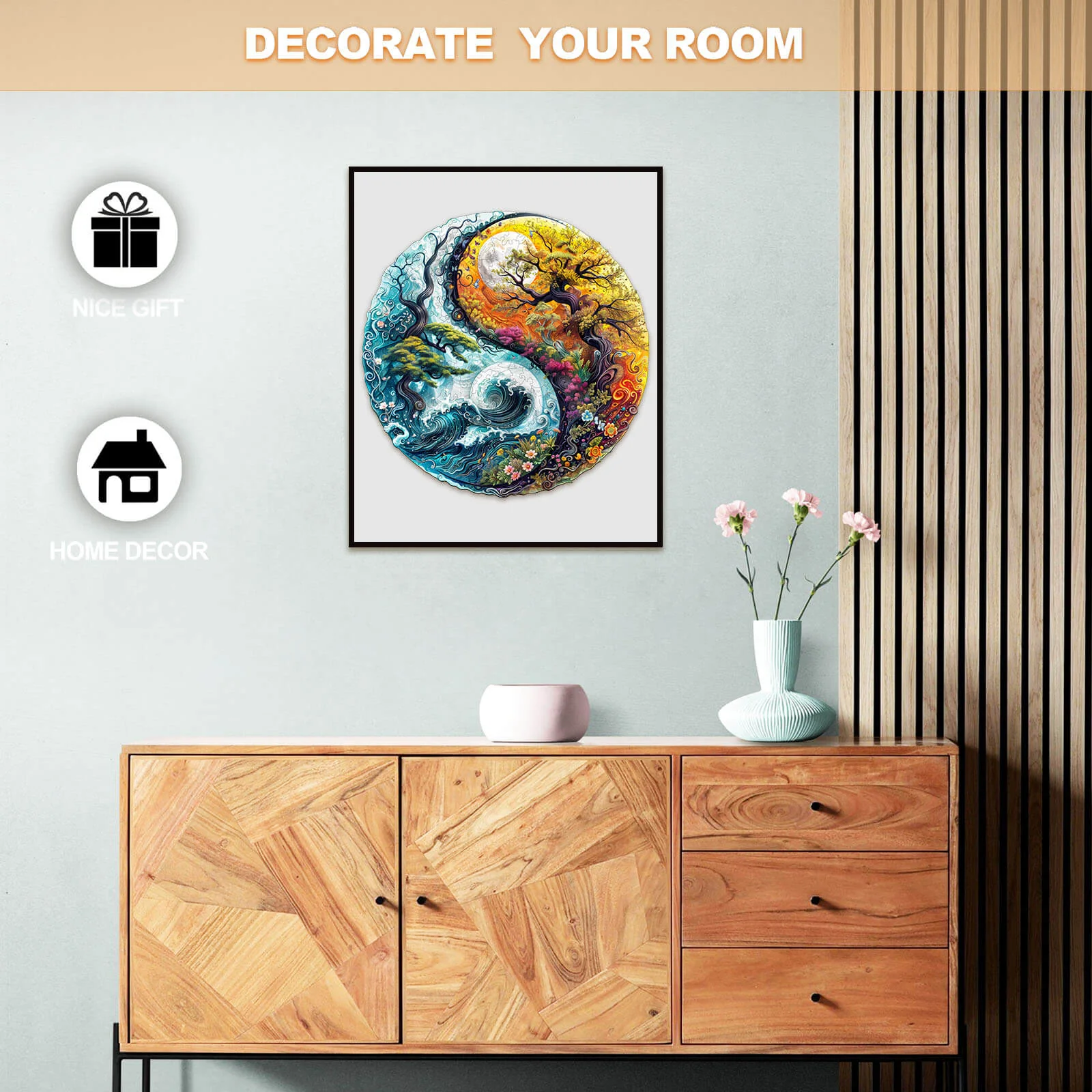 Yin yang Landscape-2 Wooden Jigsaw Puzzle - Image 7